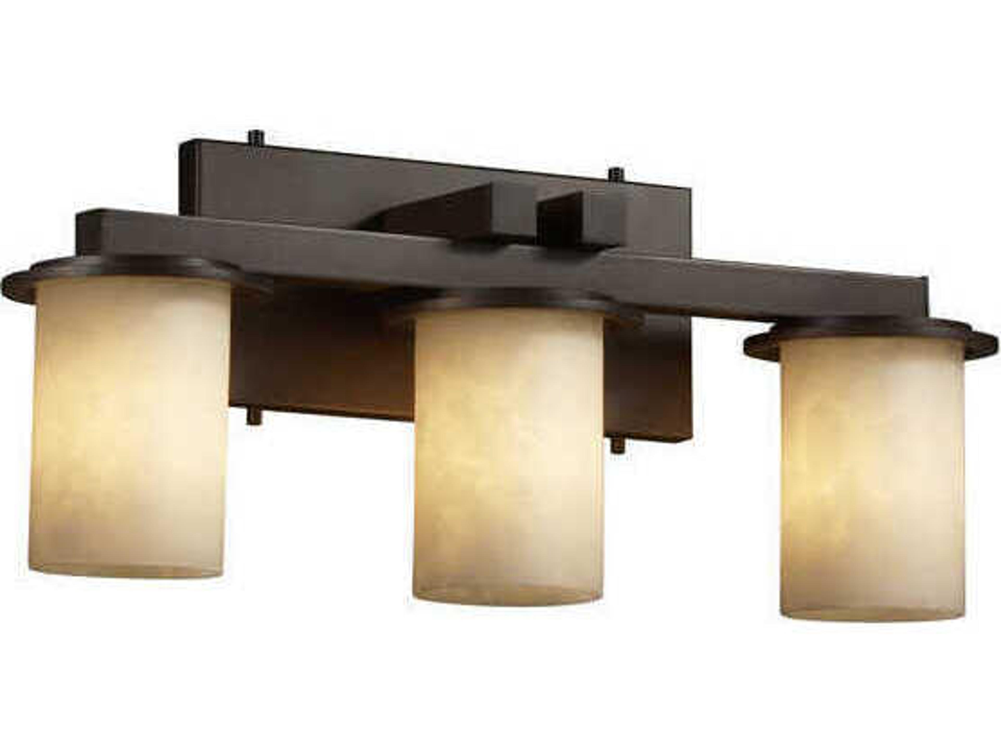Justice Design Group Clouds 3-Light Bronze Vanity Light