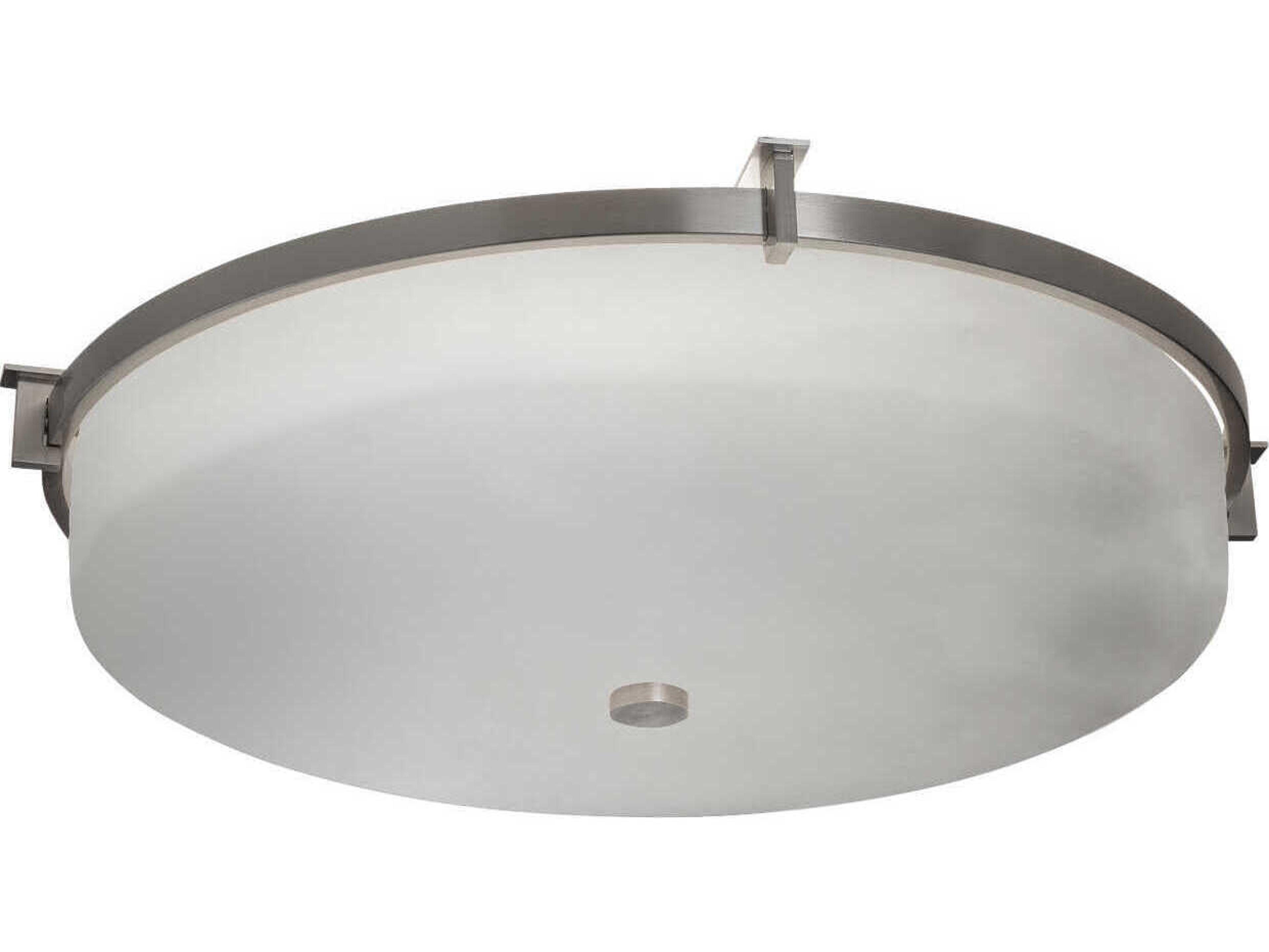 Justice Design Group Clouds Nickel LED Round Flush Mount