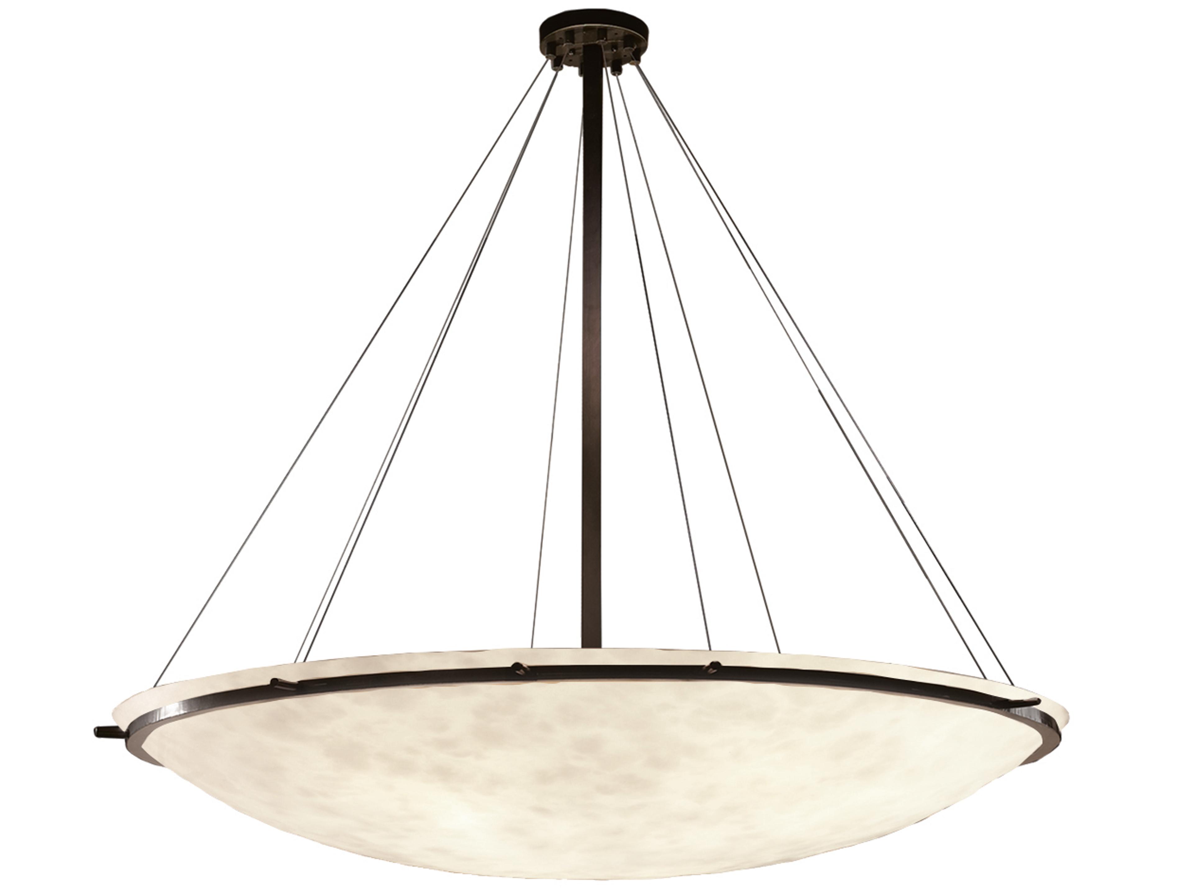Justice Design Group Clouds 8-Light Bronze Bowl Semi Flush Mount