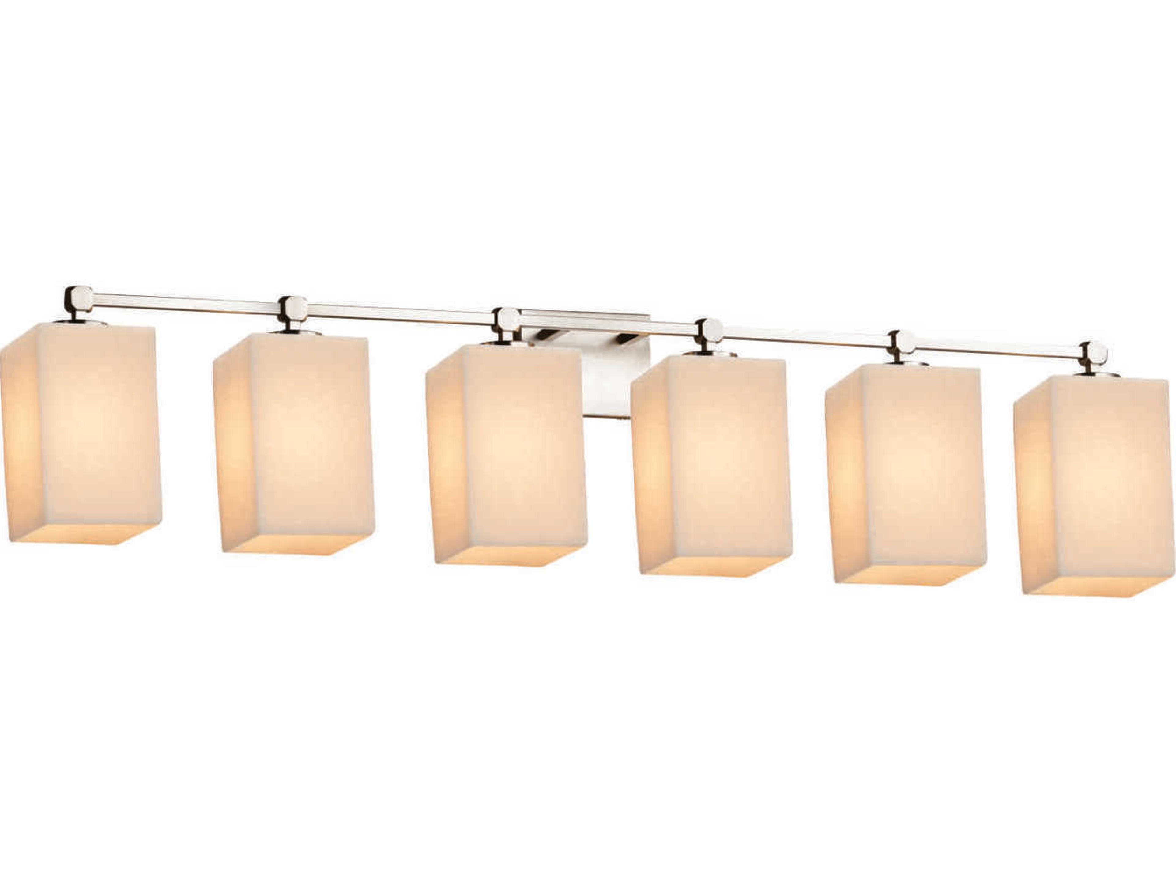 Justice Design Group Candlearia 6-Light Nickel Vanity Light