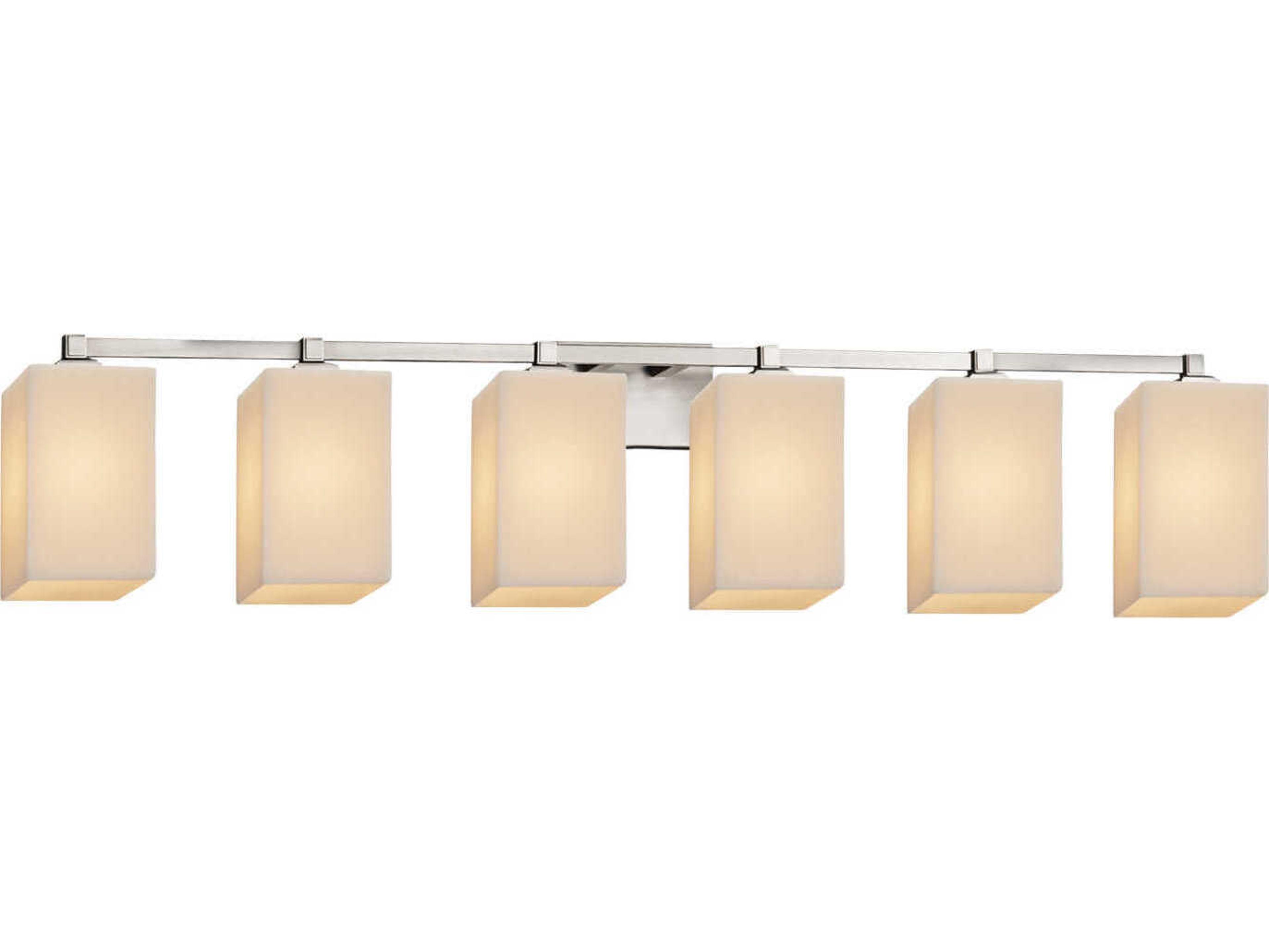 Justice Design Group Candlearia 6-Light Nickel Vanity Light