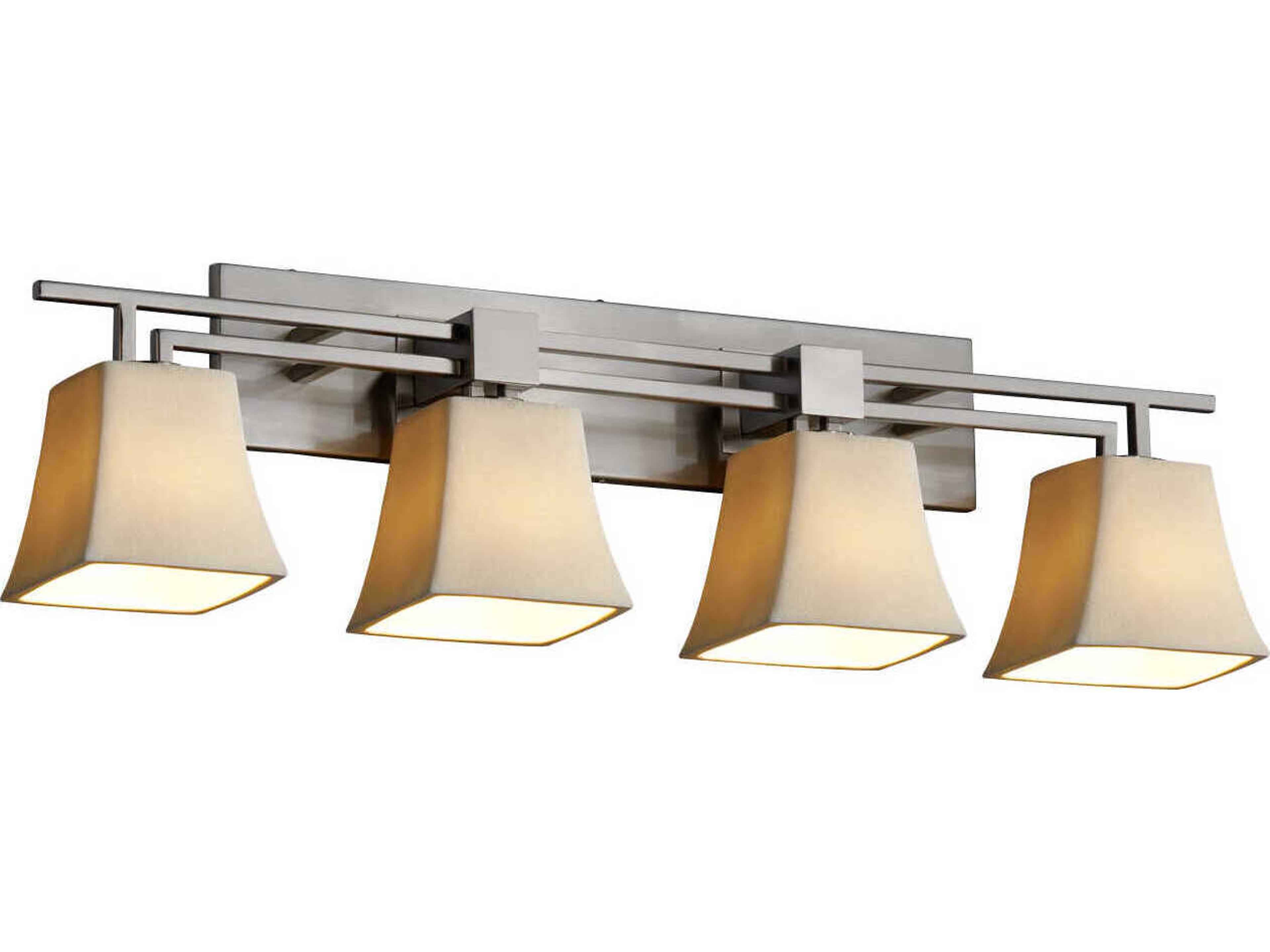 Justice Design Group Candlearia 4-Light Nickel Vanity Light