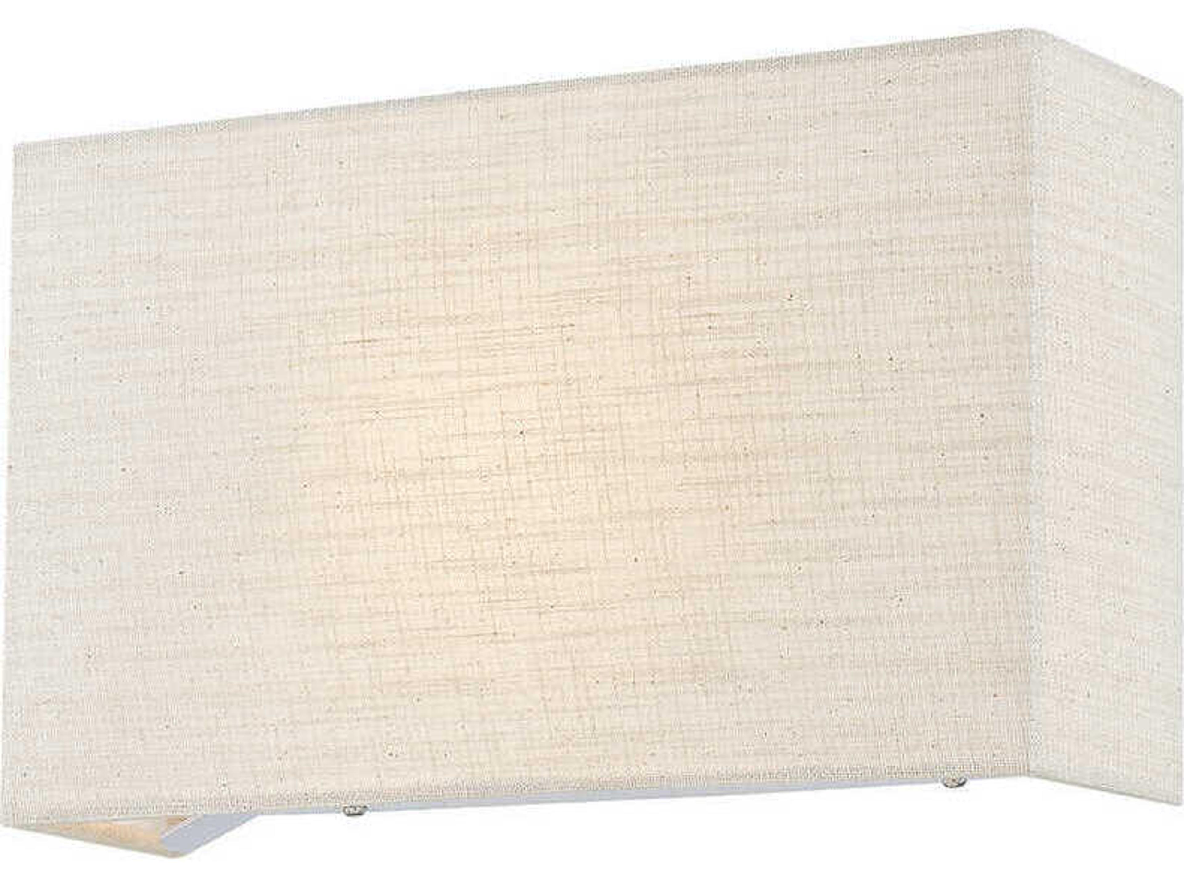 Justice Design Group Textile 1-Light Cream Linen Off White ADA Wall Sconce