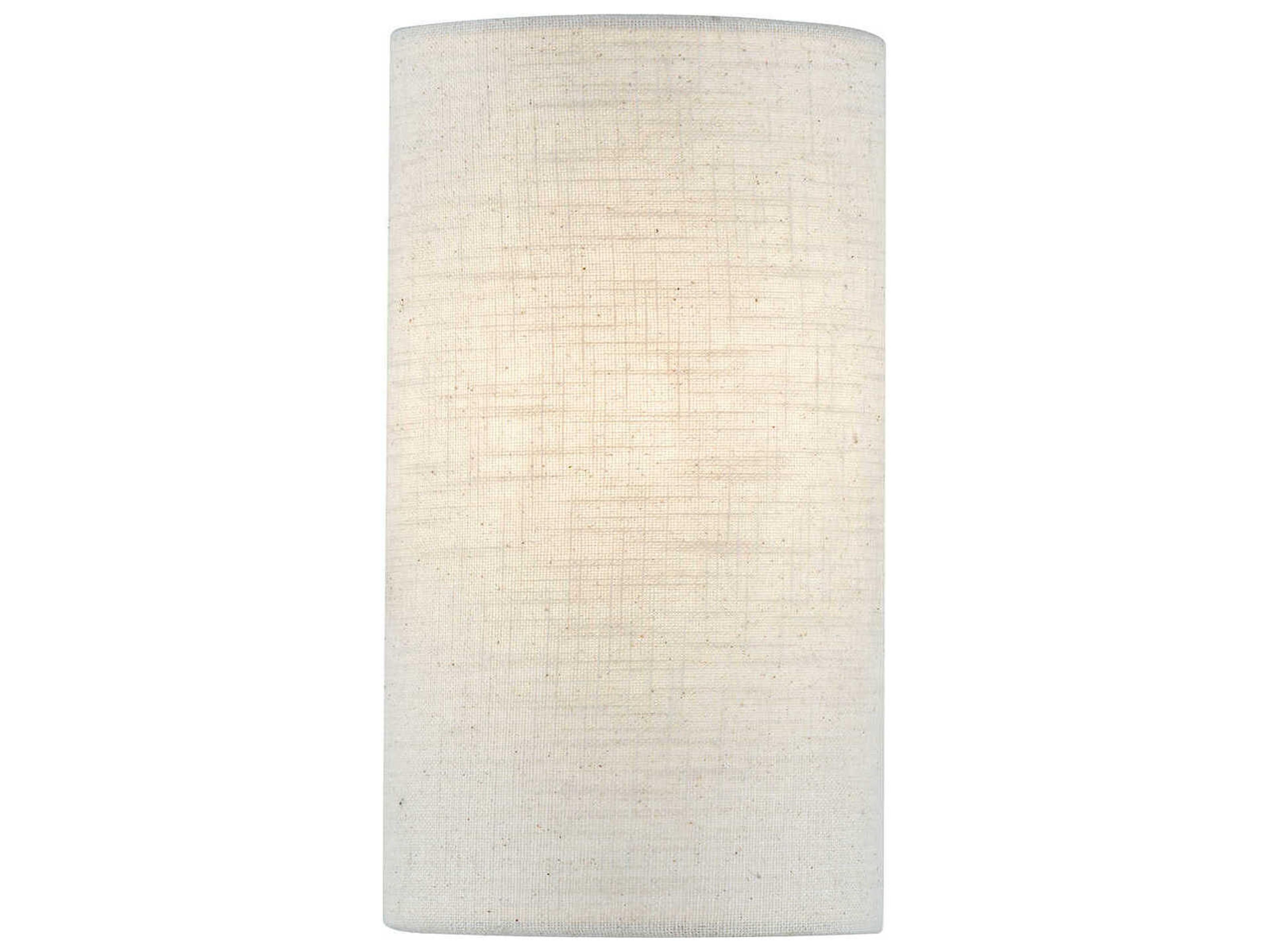 Justice Design Group Textile 1-Light Cream Linen Off White ADA Wall Sconce