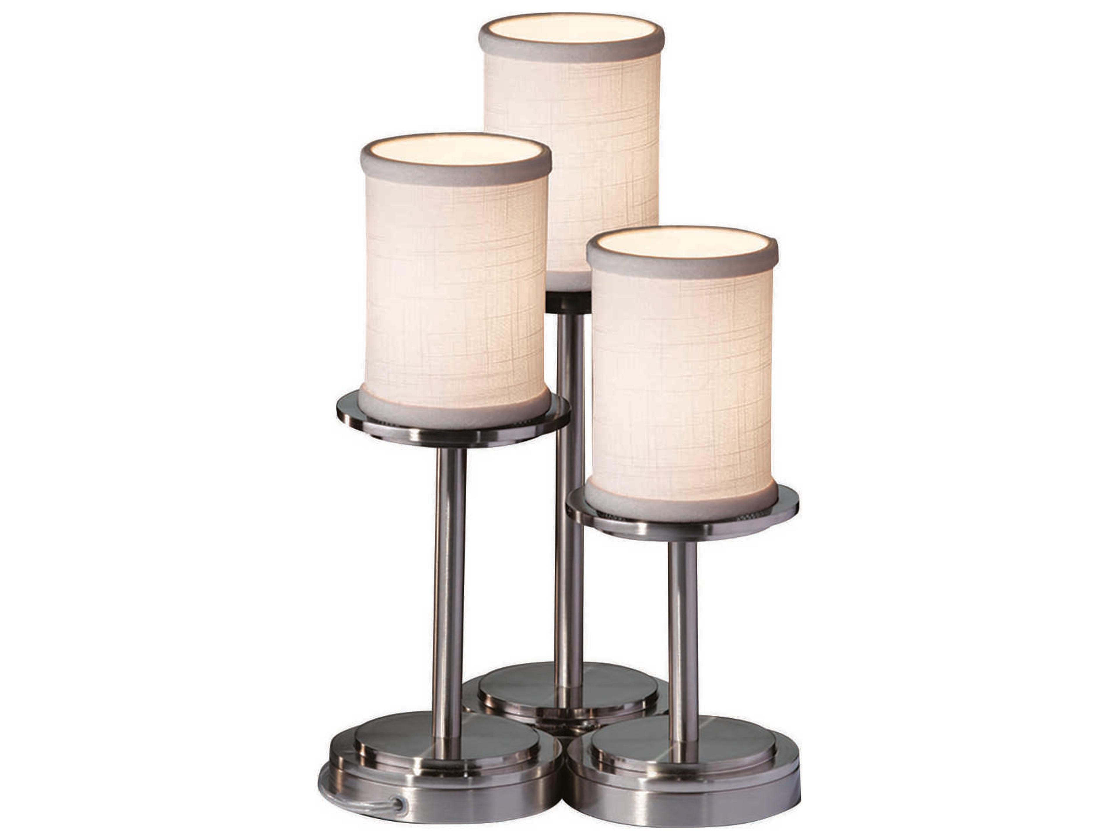 Justice Design Group Textile Dakota Nickel Table Lamp