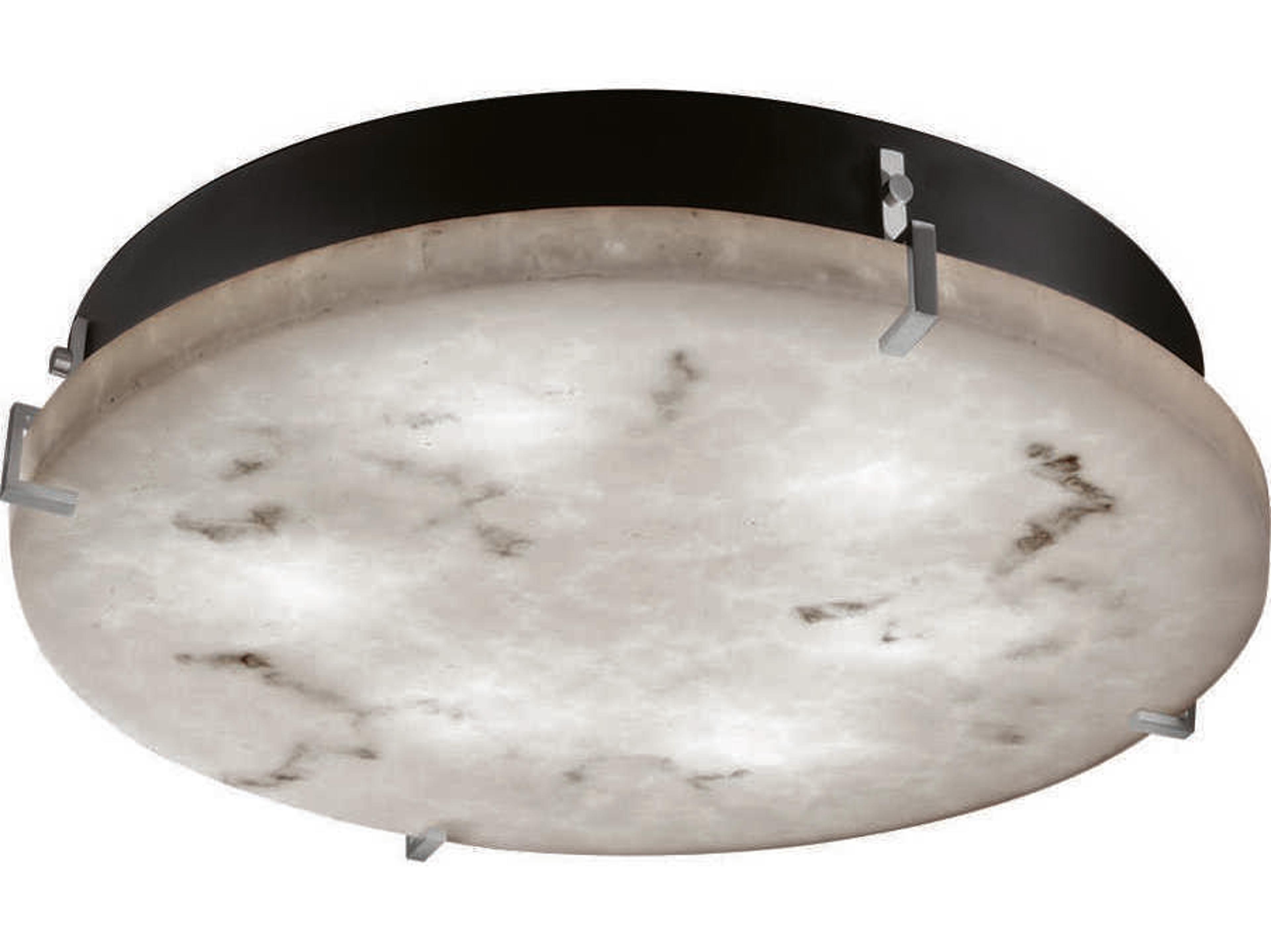 Justice Design Group Lumenaria Black Round Flush Mount
