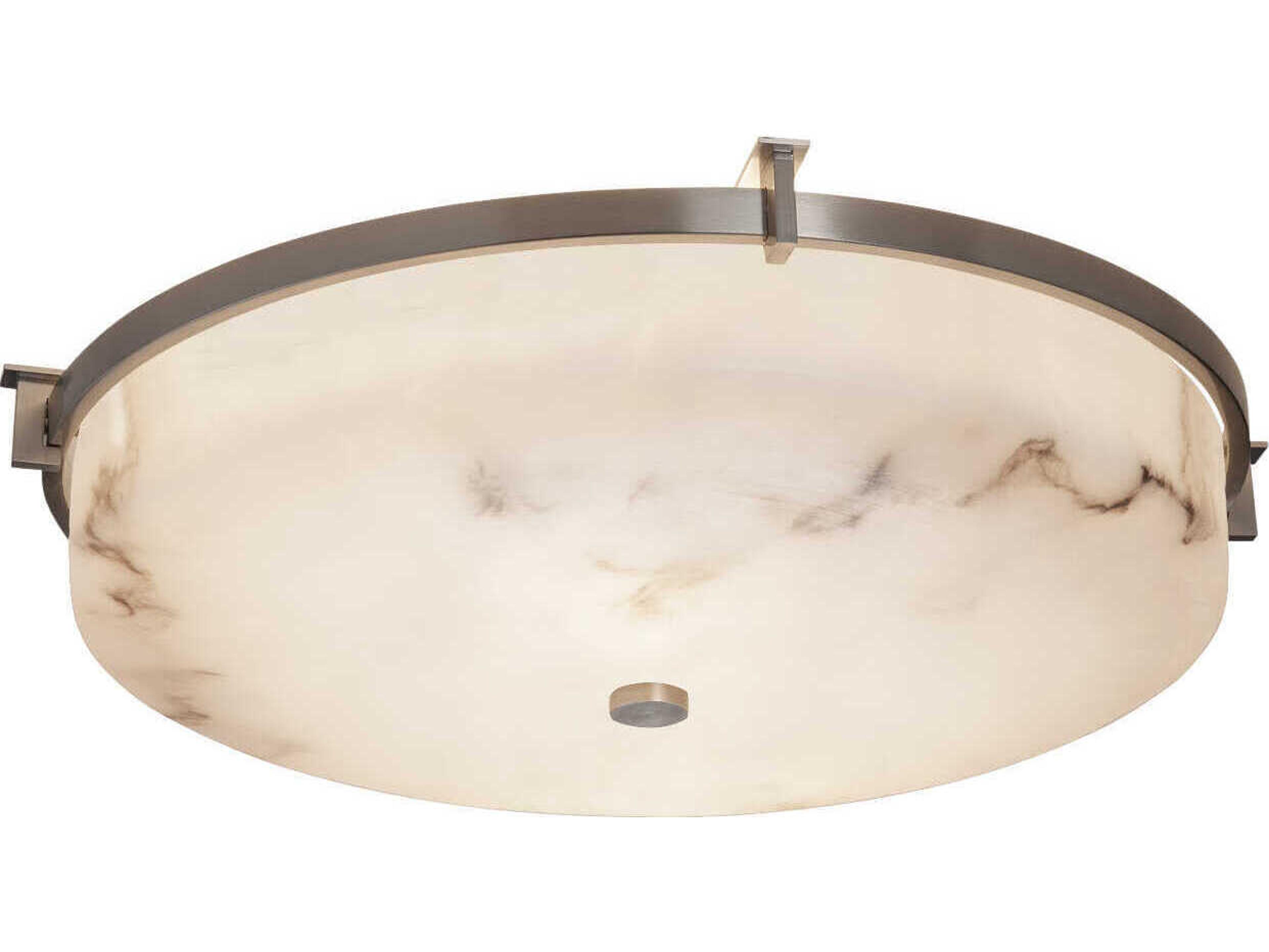 Justice Design Group Lumenaria Nickel LED Round Flush Mount