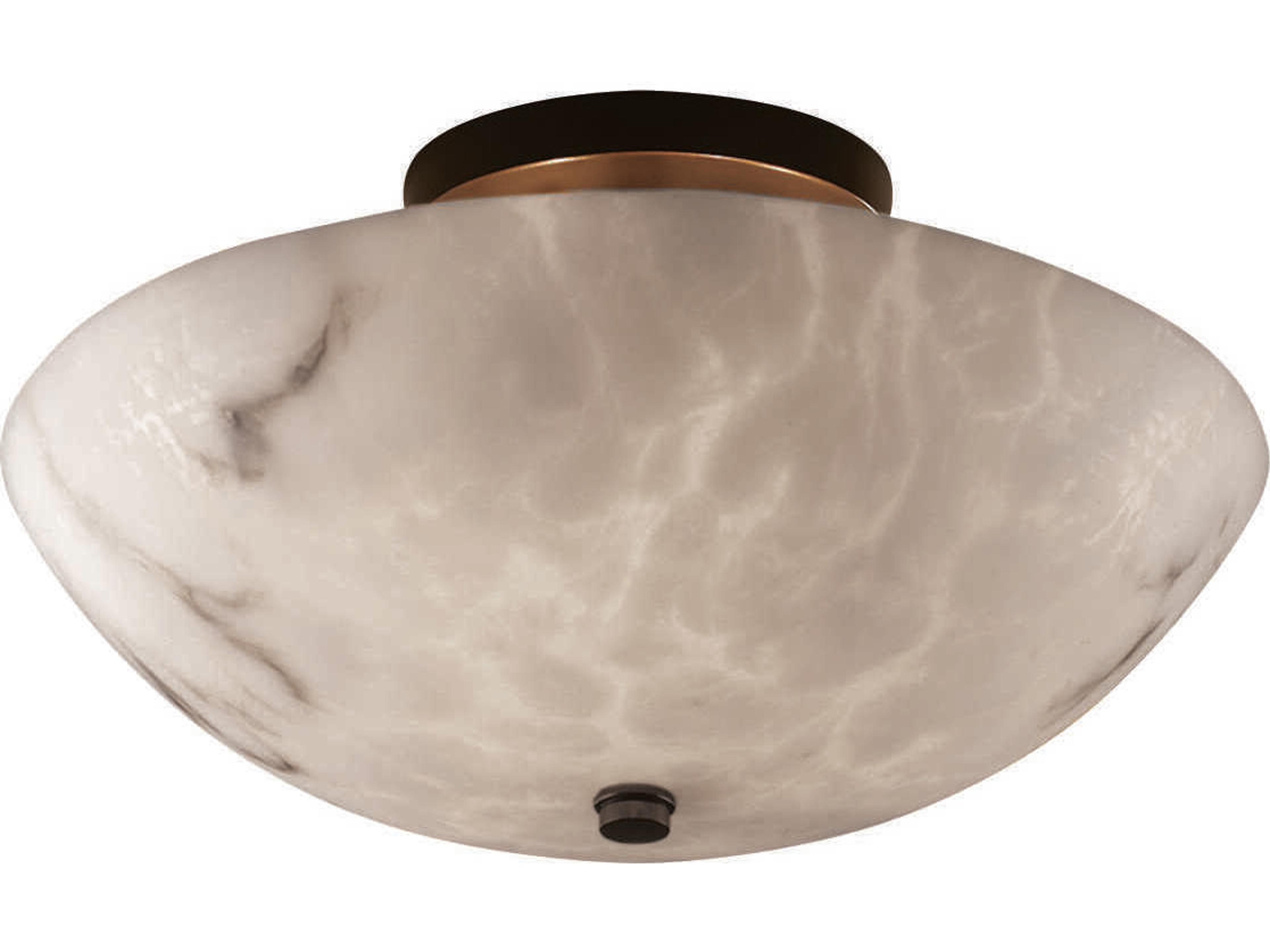 Justice Design Group Lumenaria 2-Light Bronze Bowl Semi Flush Mount