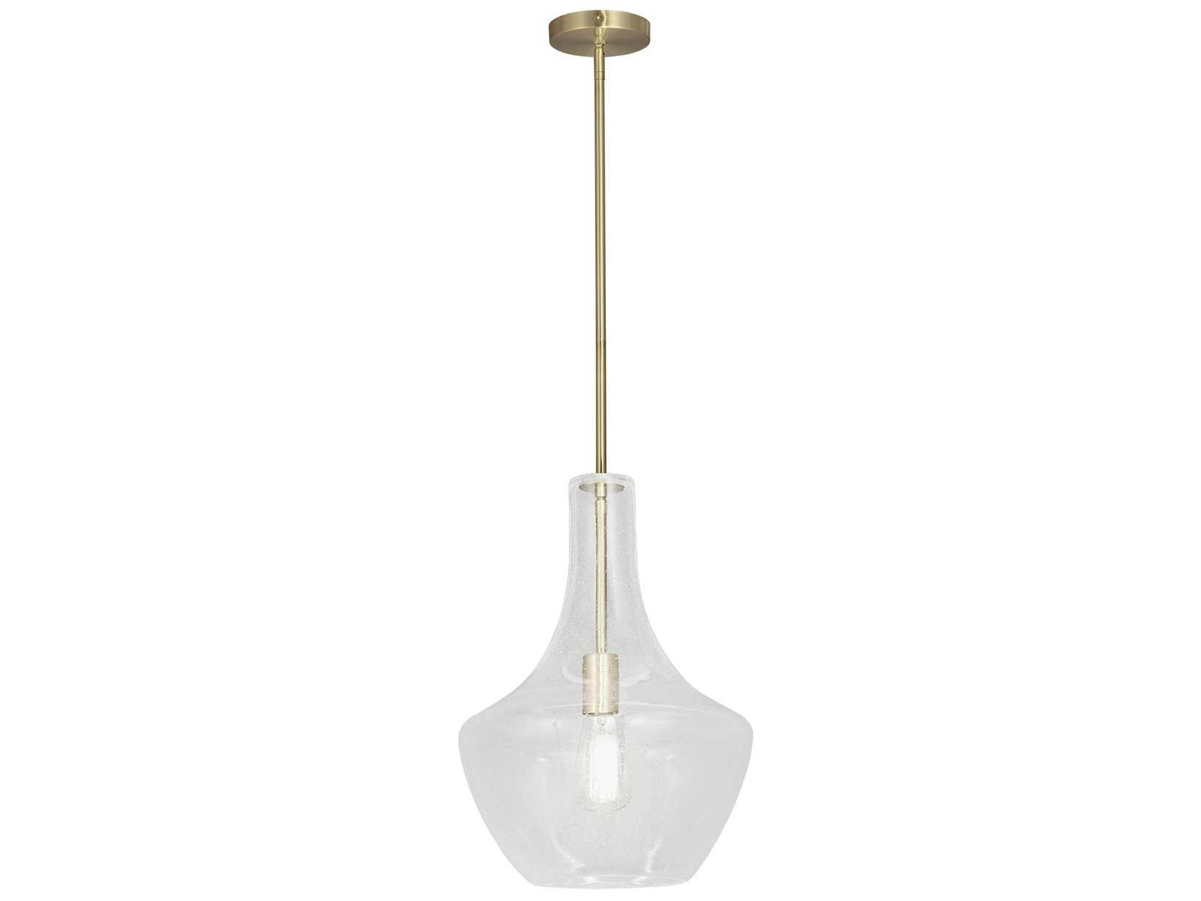 Justice Design Group Fusion 1-Light Brass Glass Mini Pendant