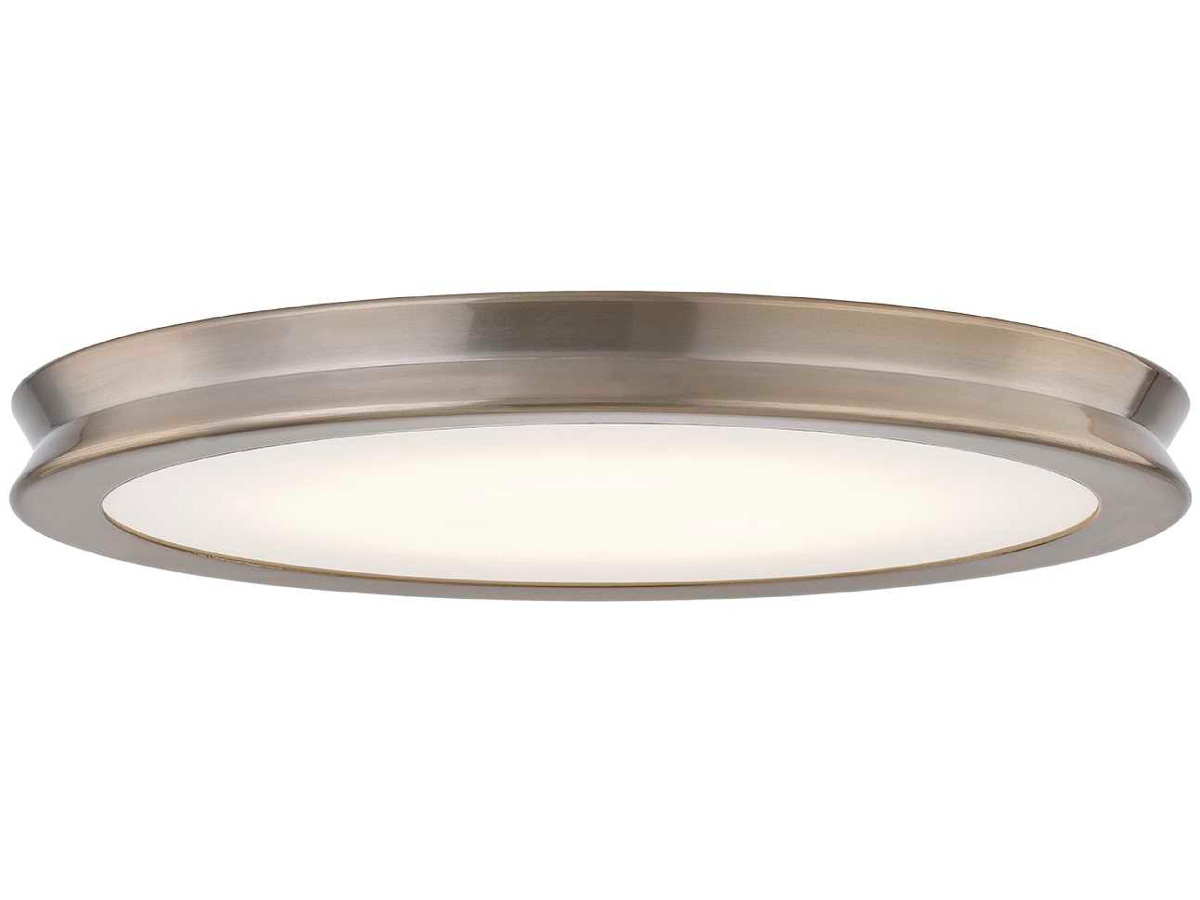 Justice Design Group Fusion Brass Glass LED Round Flush Mount