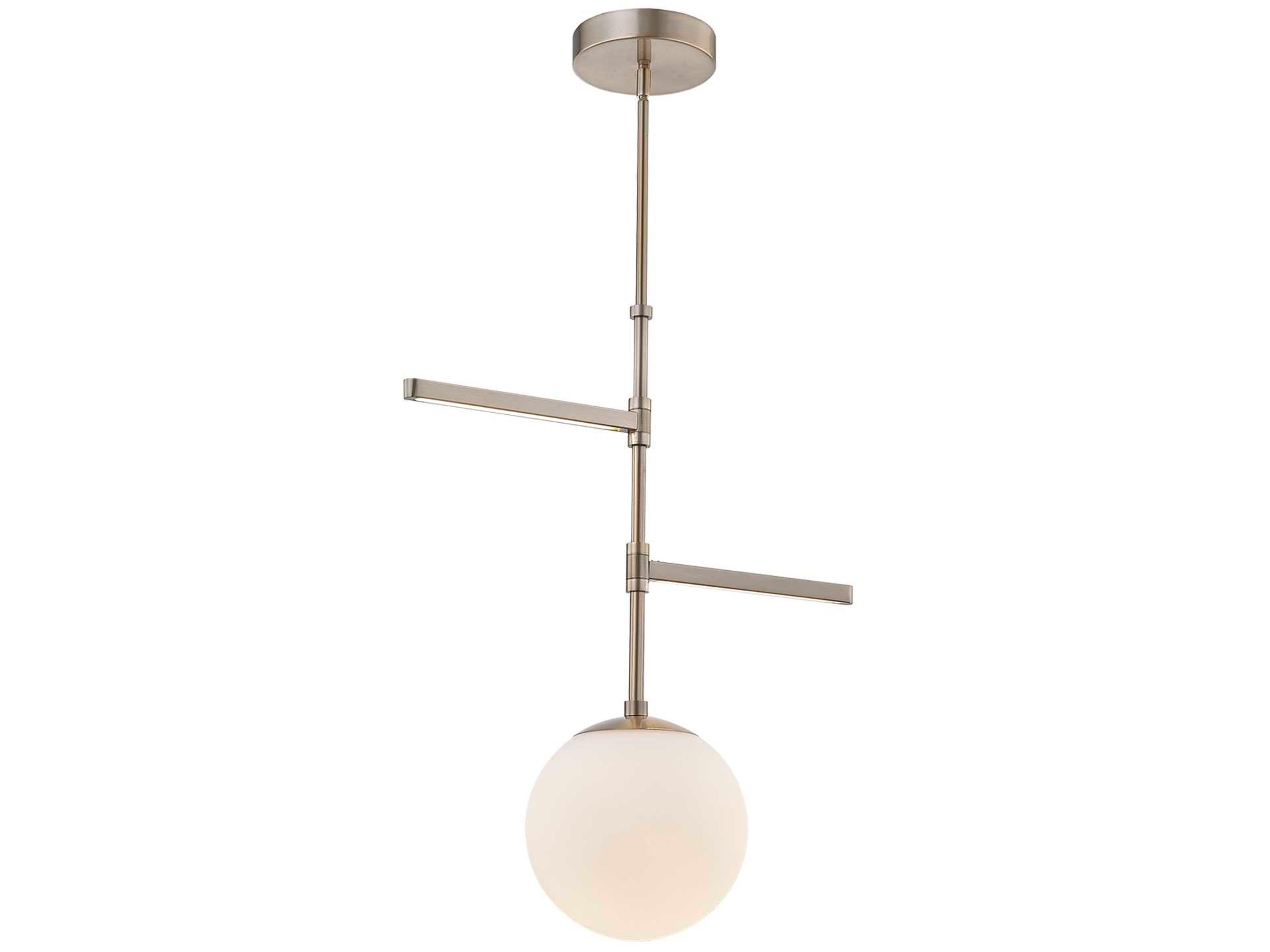 Justice Design Group Fusion Brass Glass LED Globe Pendant