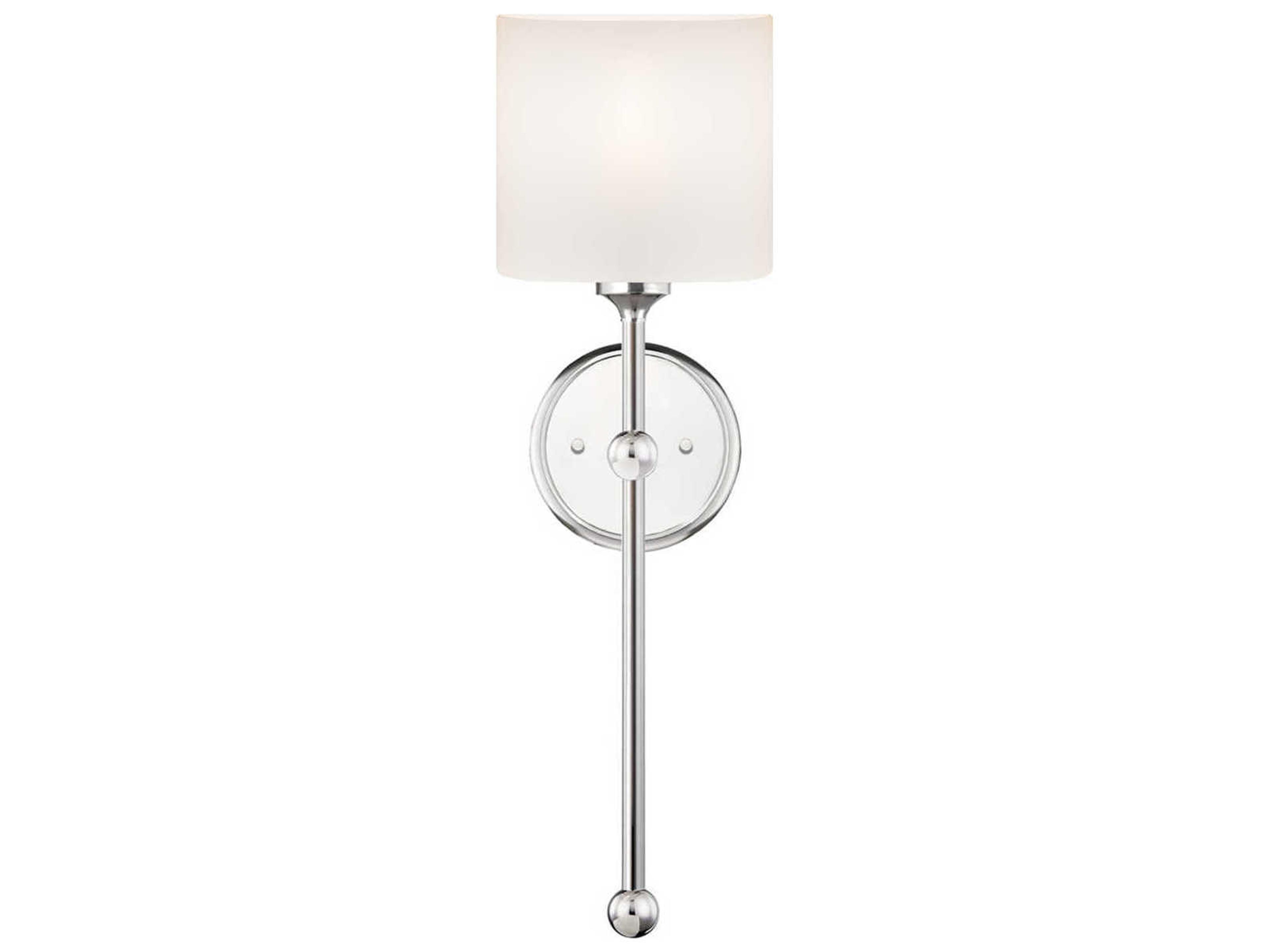 Justice Design Group Fusion 1-Light Nickel Glass Wall Sconce