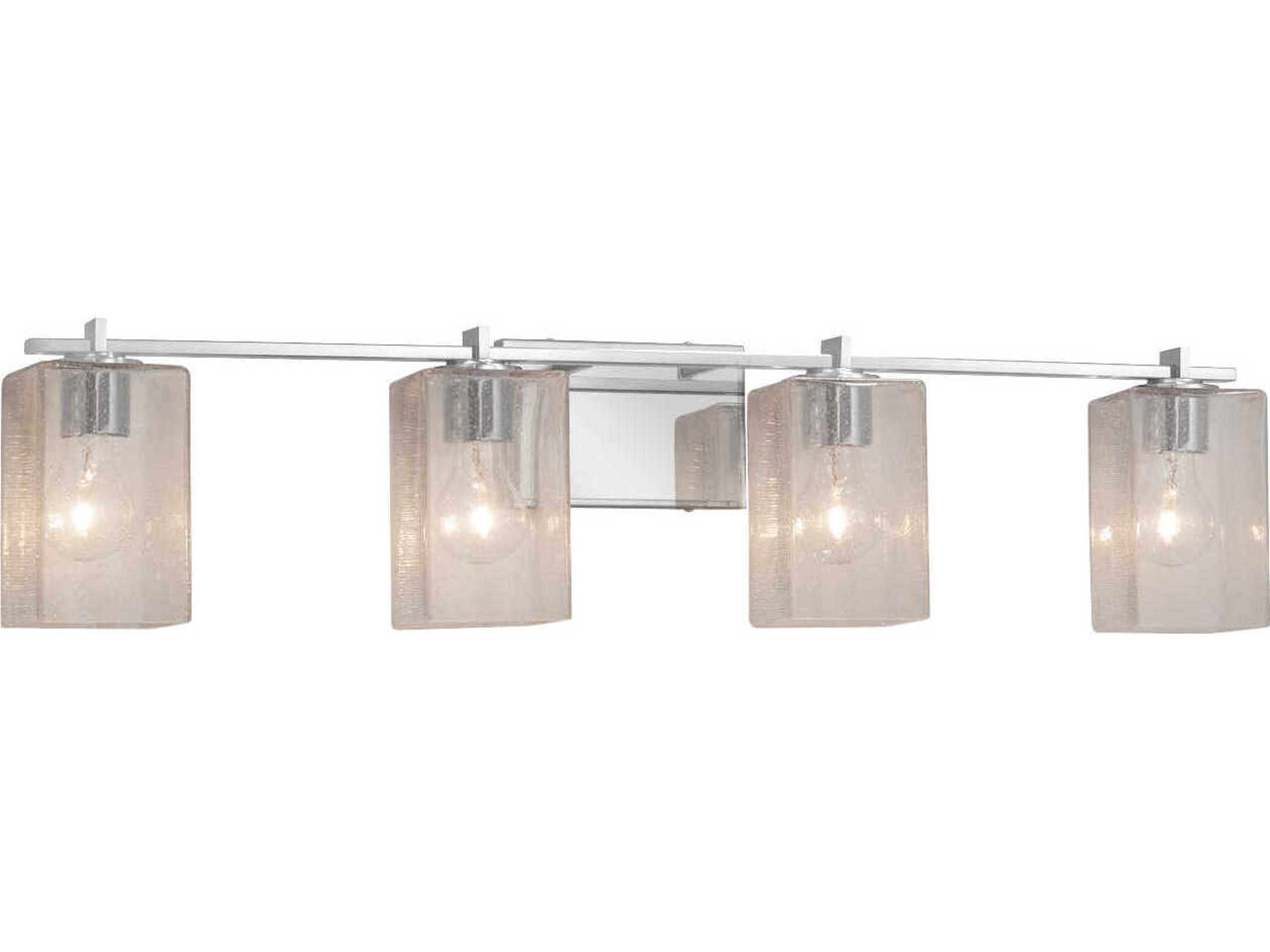 Justice Design Group Fusion 4-Light Clear Glass Vanity Light
