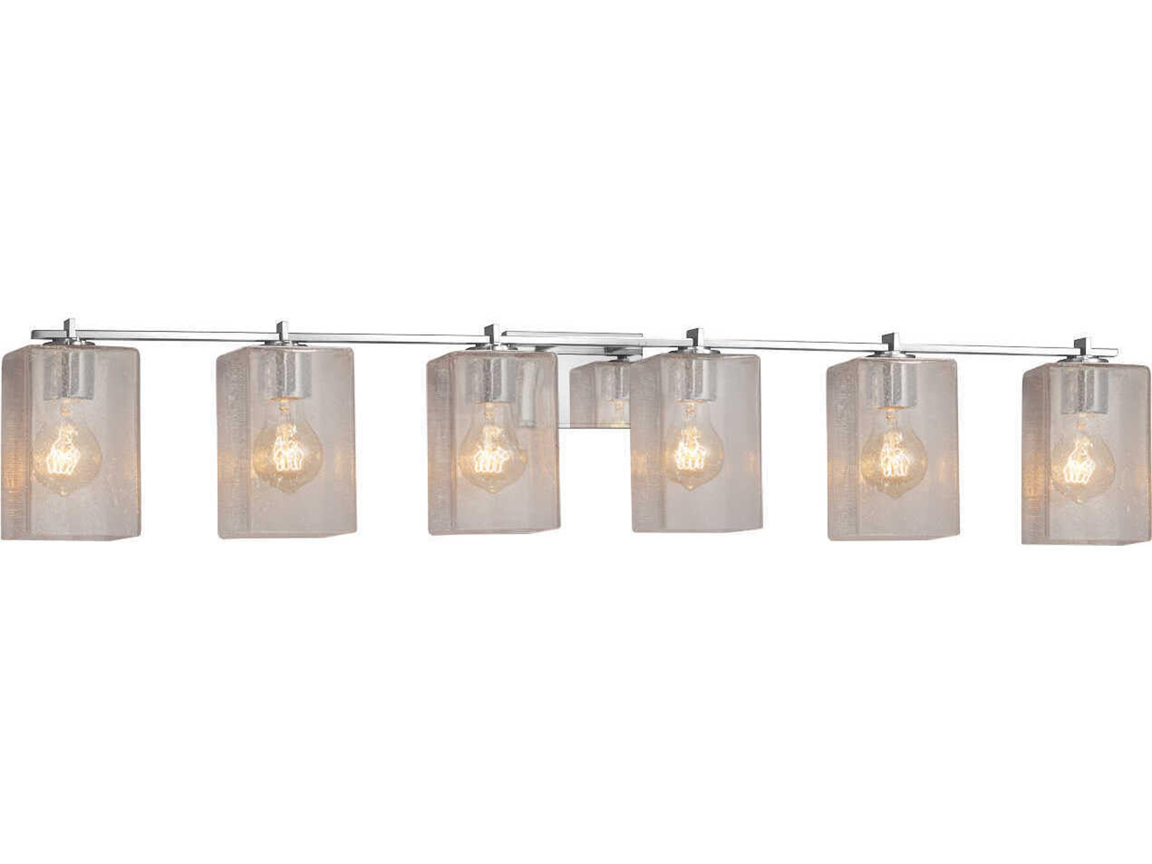 Justice Design Group Fusion 6-Light Clear Glass Vanity Light
