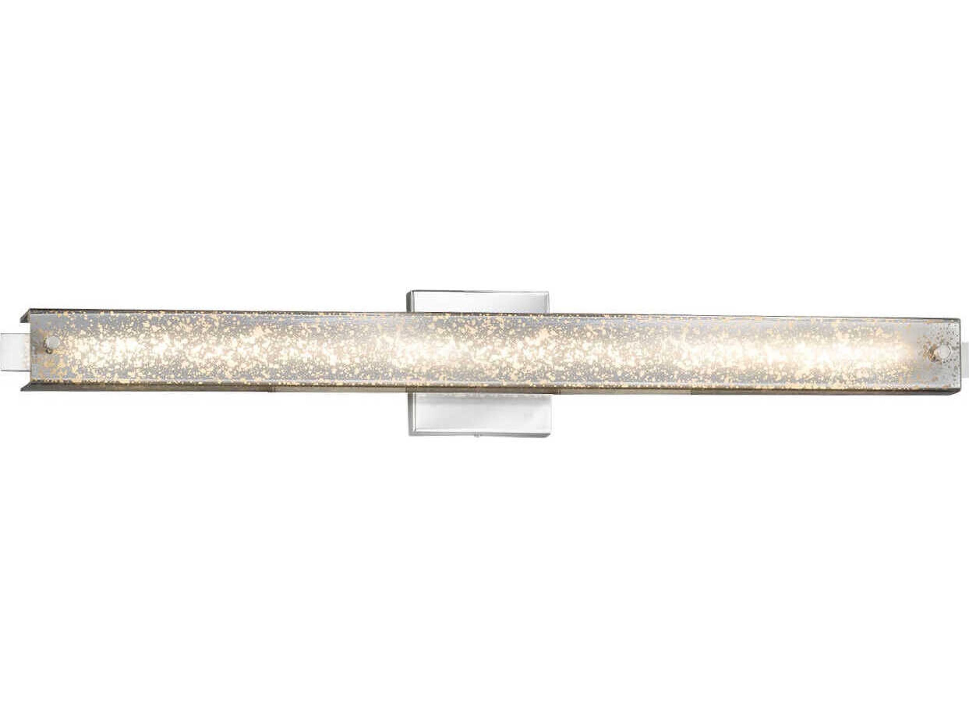 Justice Design Group Fusion Nickel Glass LED Vanity Light