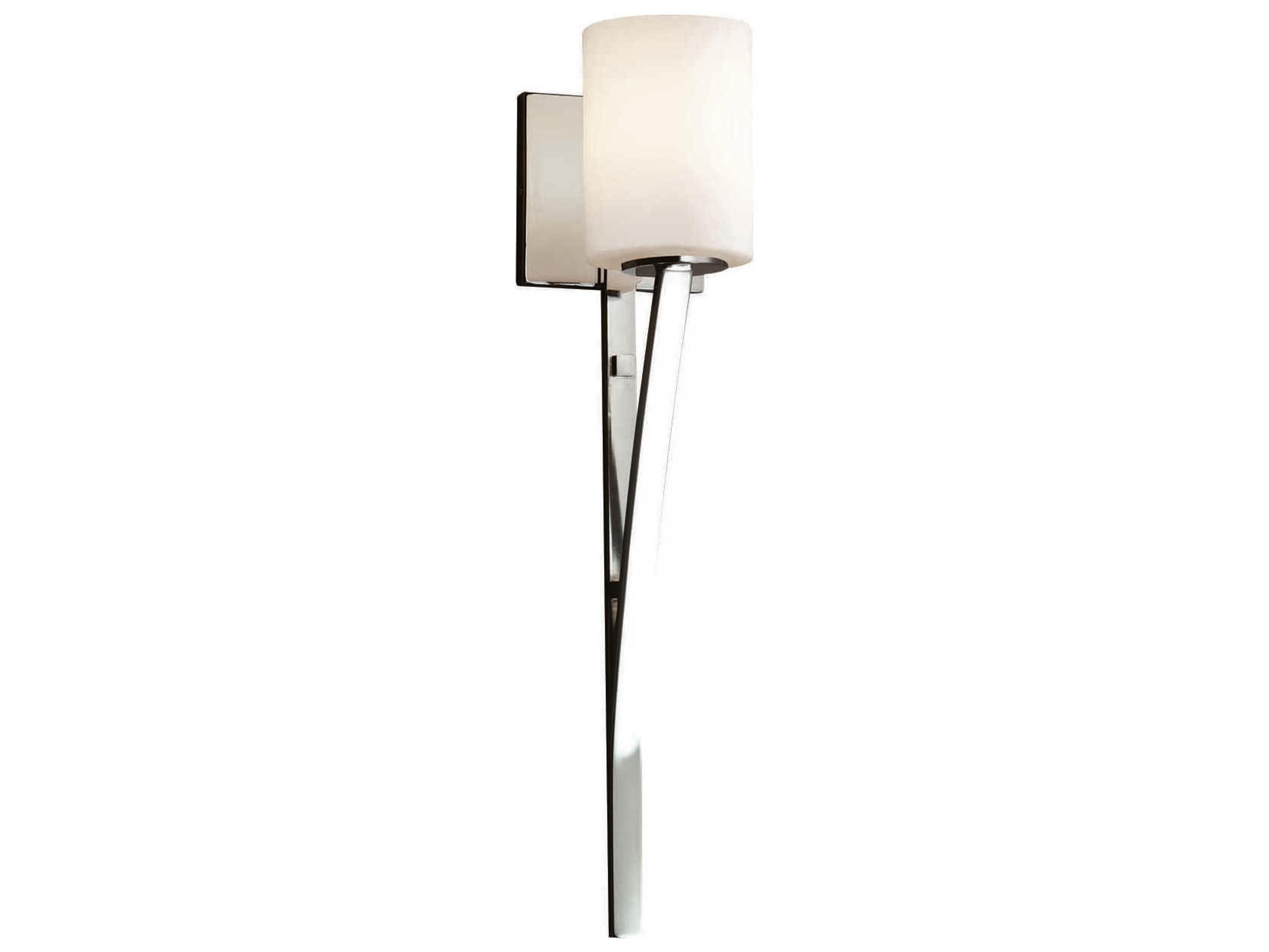 Justice Design Group Fusion Chrome Glass Wall Sconce