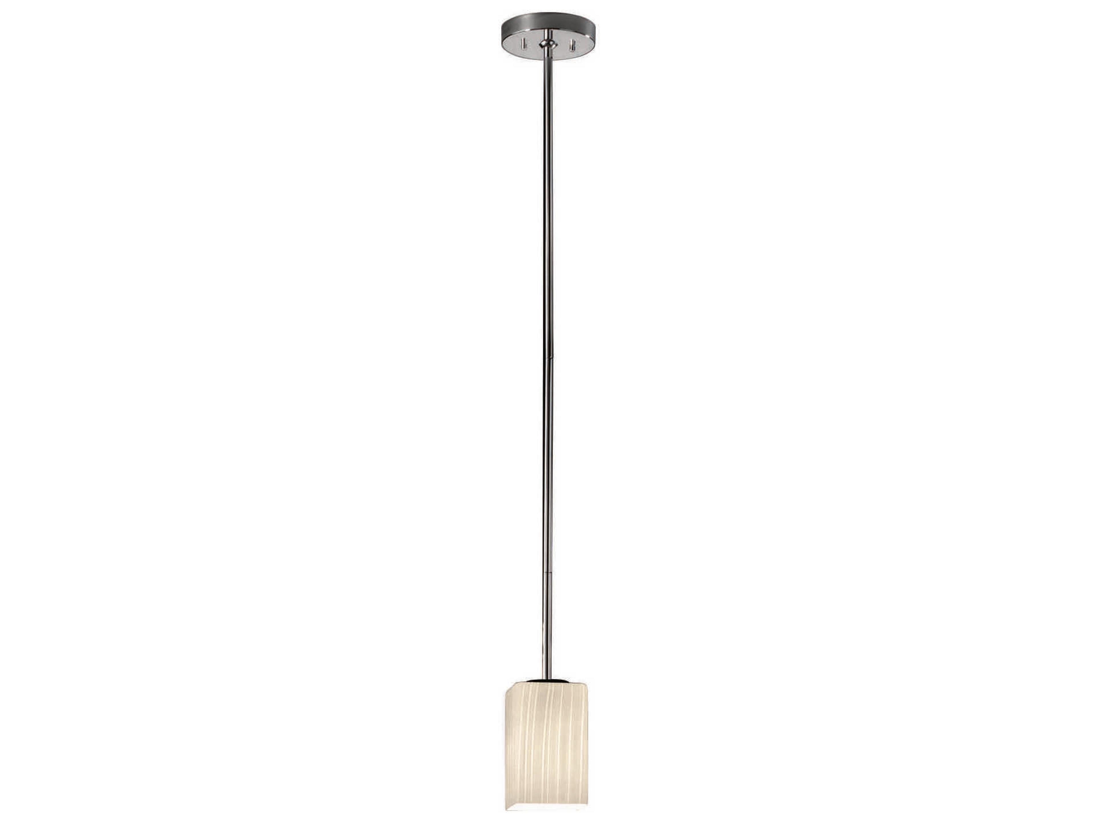 Justice Design Group Fusion 1-Light Bronze Glass Mini Pendant