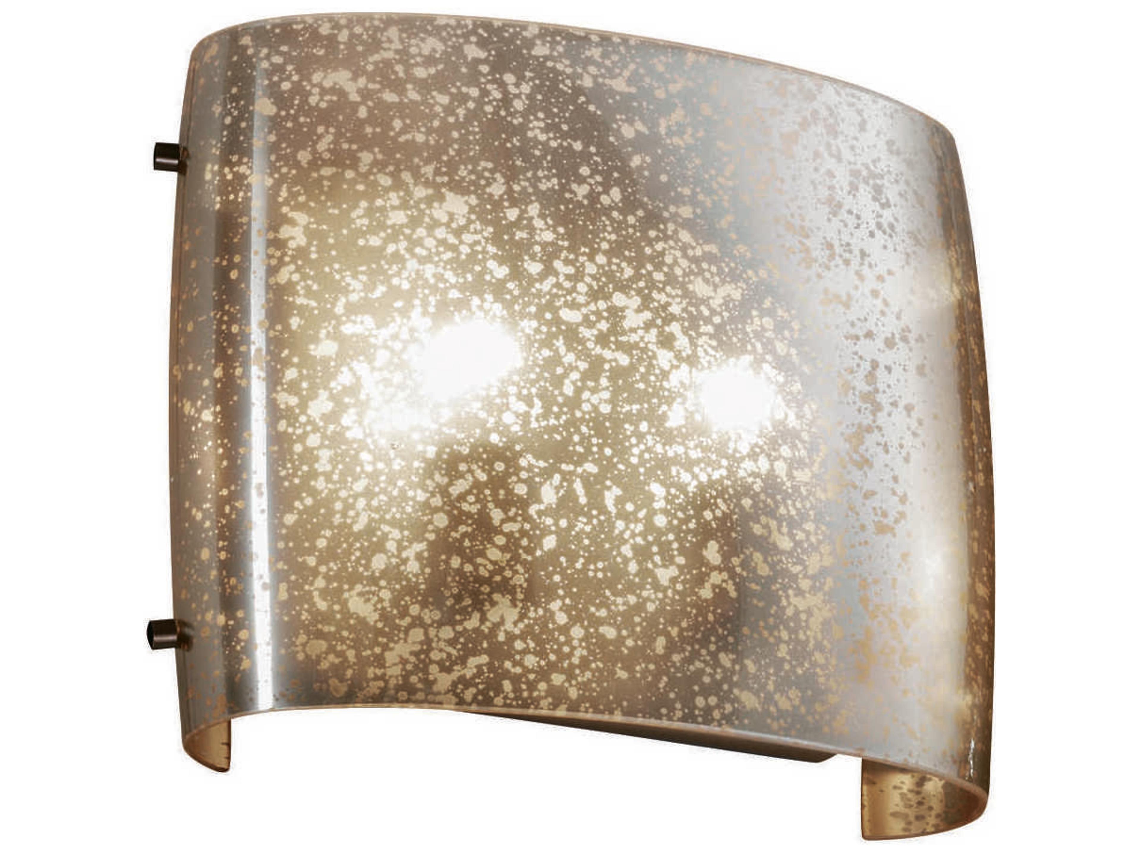 Justice Design Group Fusion 2-Light Bronze Glass Wall Sconce
