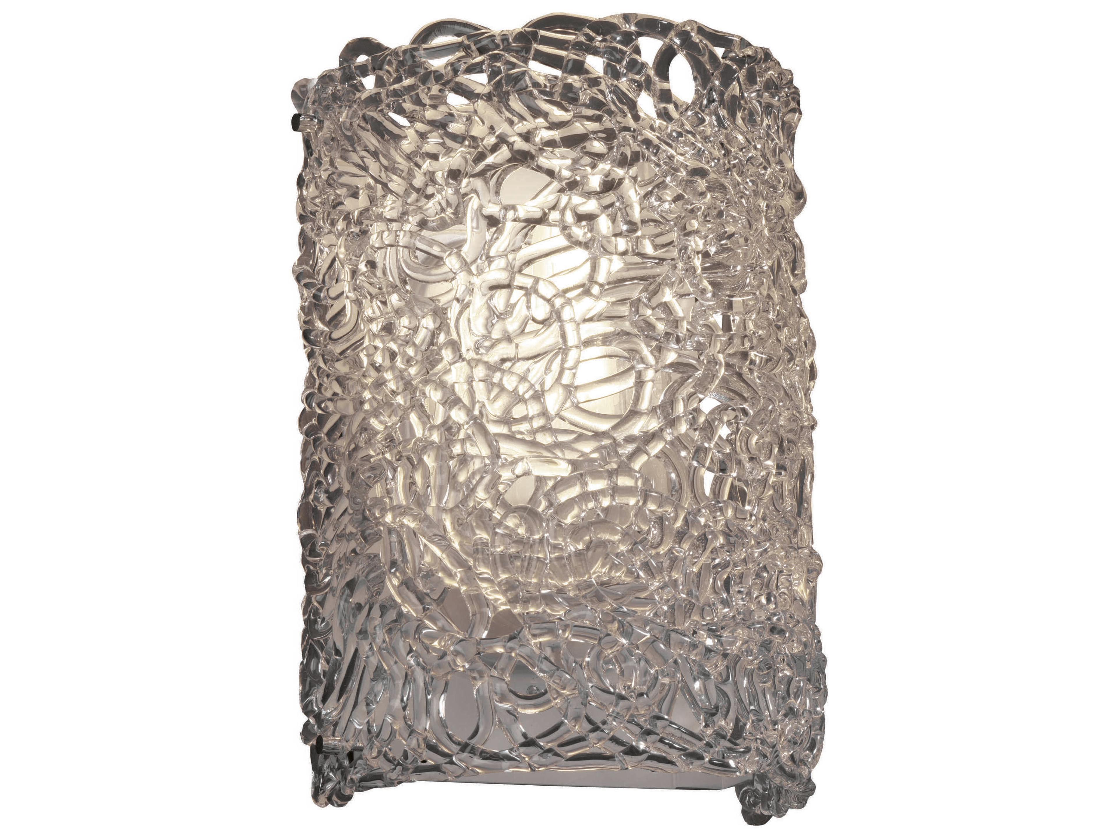 Justice Design Group Veneto Luce 2-Light Chrome Glass Wall Sconce