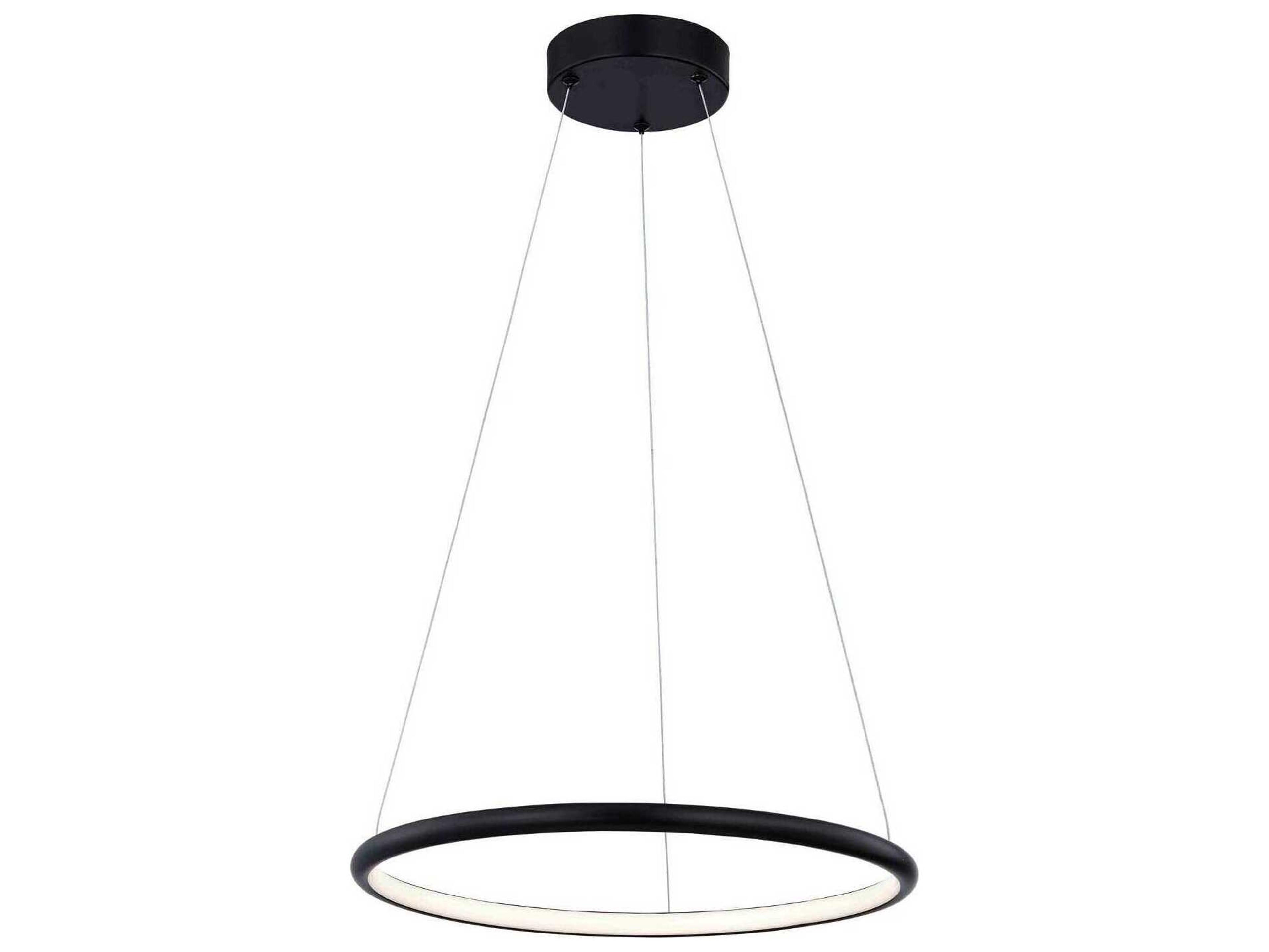 Justice Design Group Matte Black LED Round Pendant