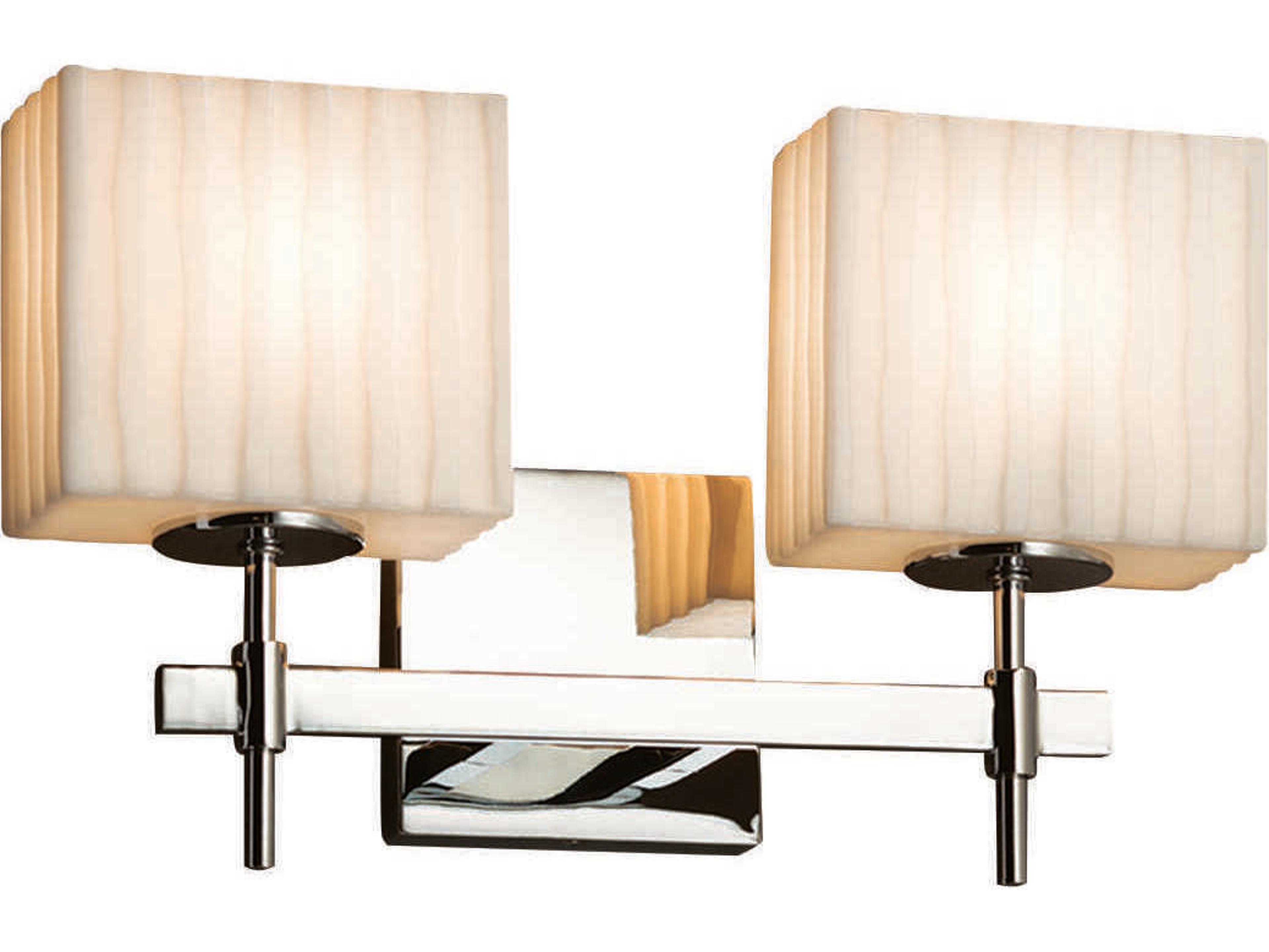 Justice Design Group Porcelina 2-Light Chrome Vanity Light