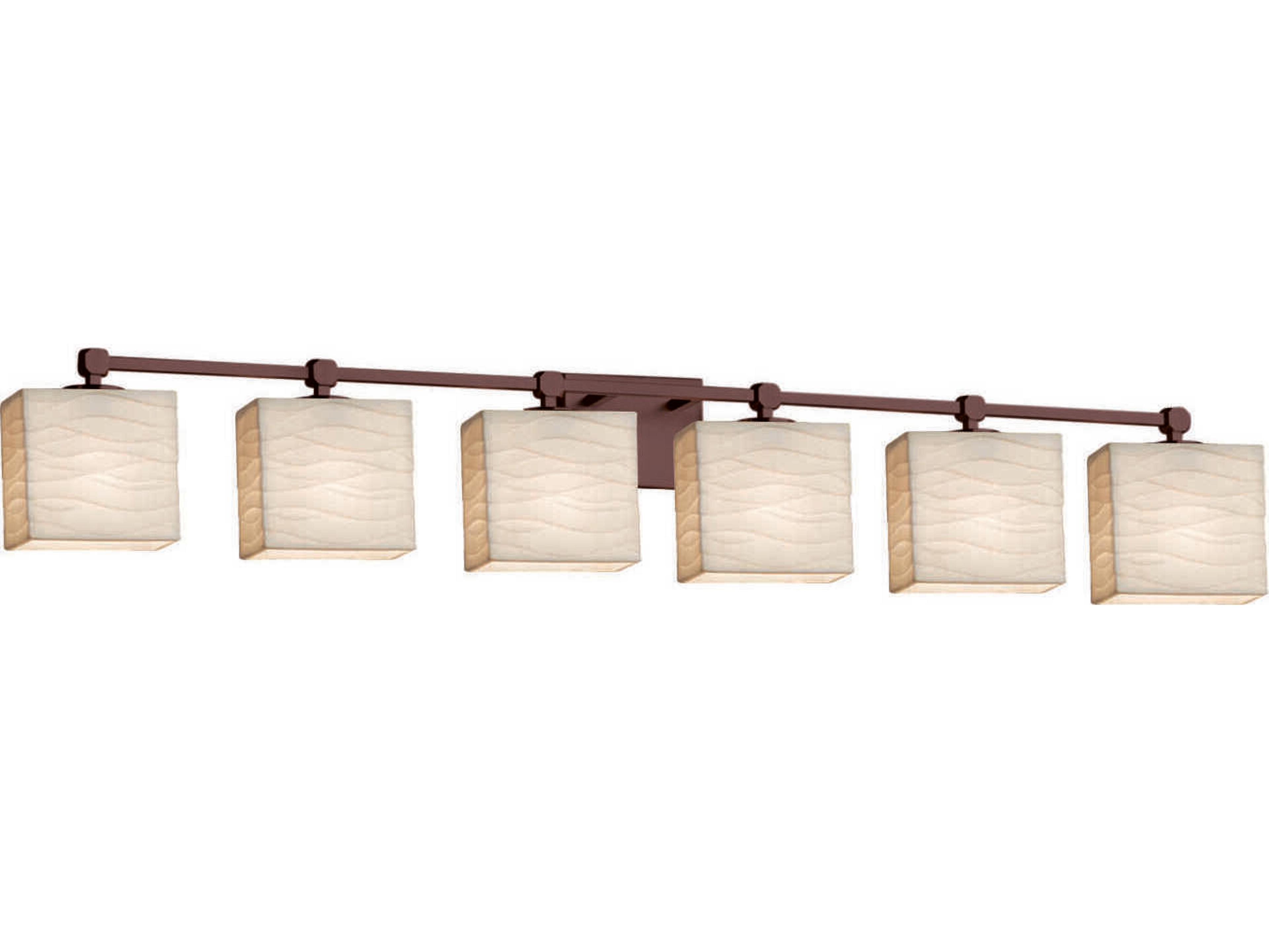 Justice Design Group Porcelina 6-Light Black Vanity Light