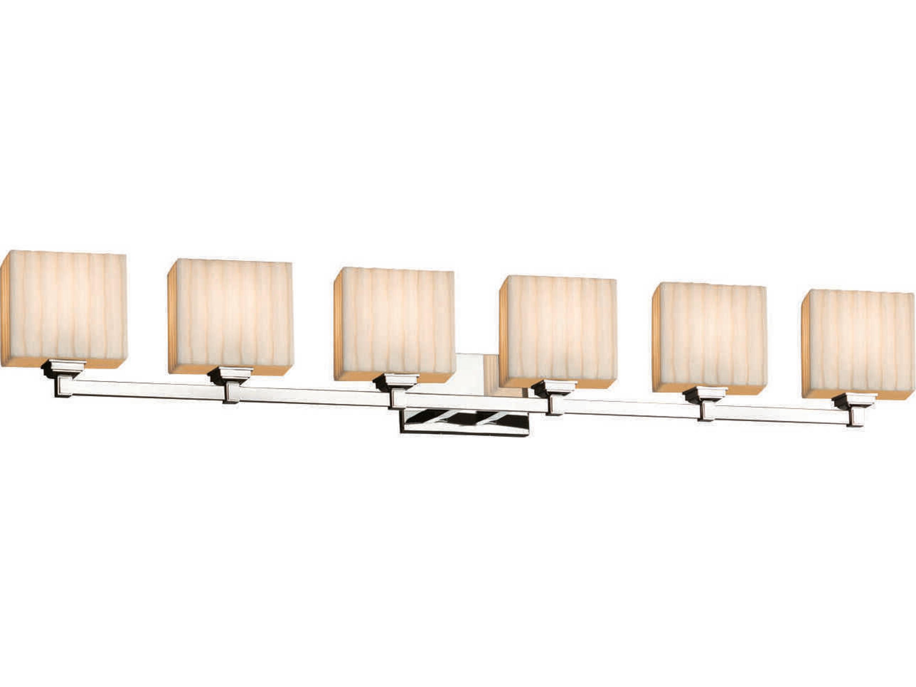 Justice Design Group Porcelina 6-Light Chrome Vanity Light