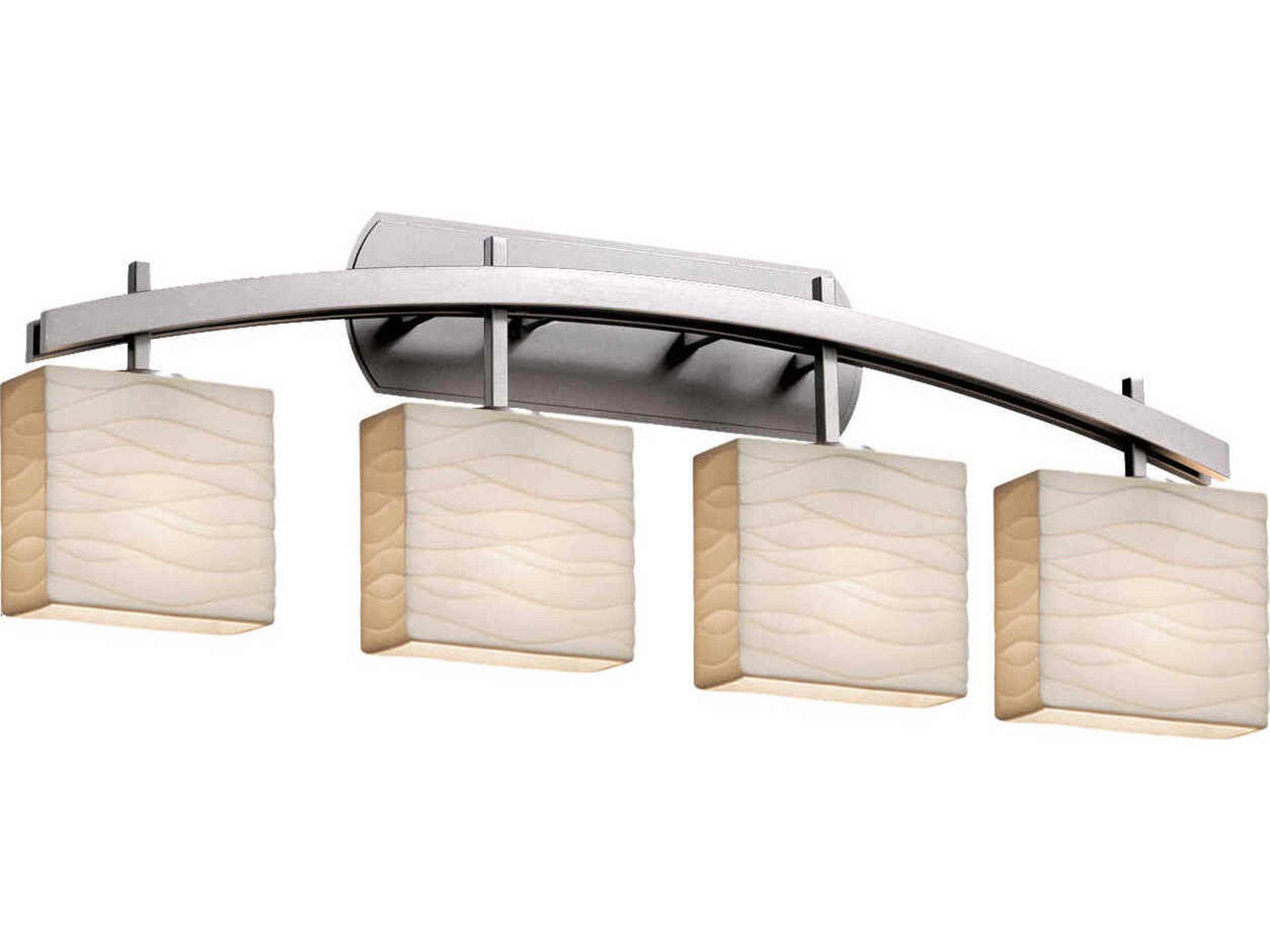 Justice Design Group Porcelina 4-Light Nickel Vanity Light