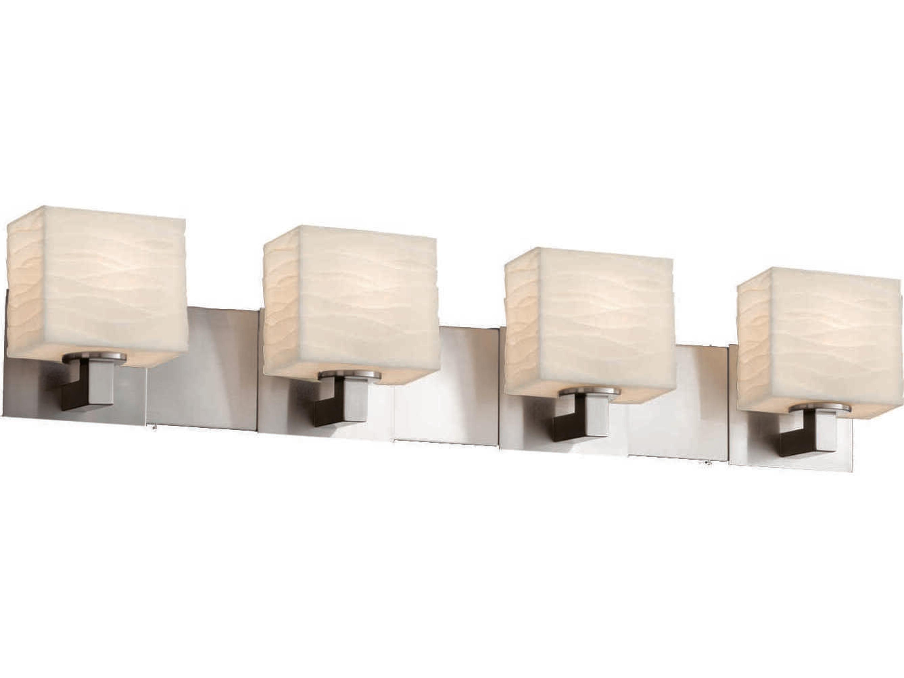 Justice Design Group Porcelina 4-Light Nickel Vanity Light