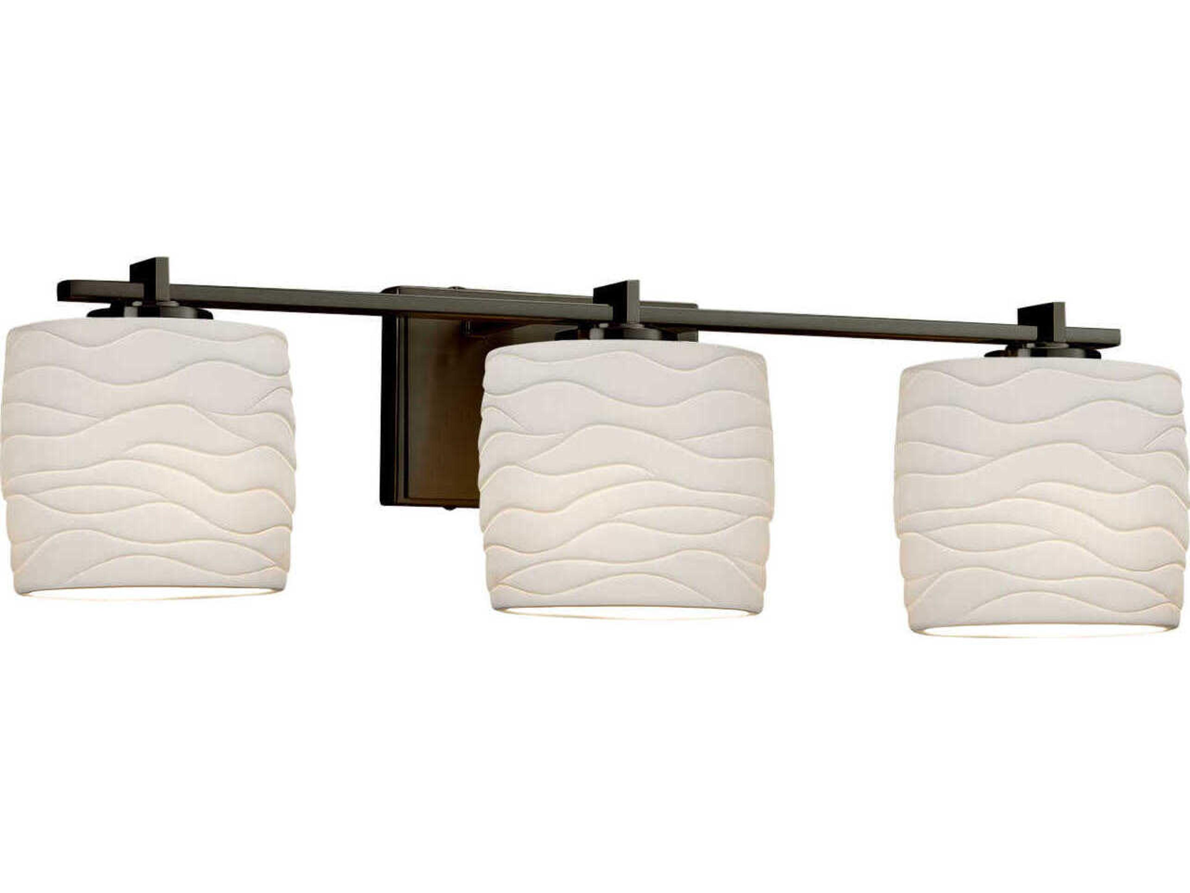 Justice Design Group Limoges 3-Light Bronze Vanity Light