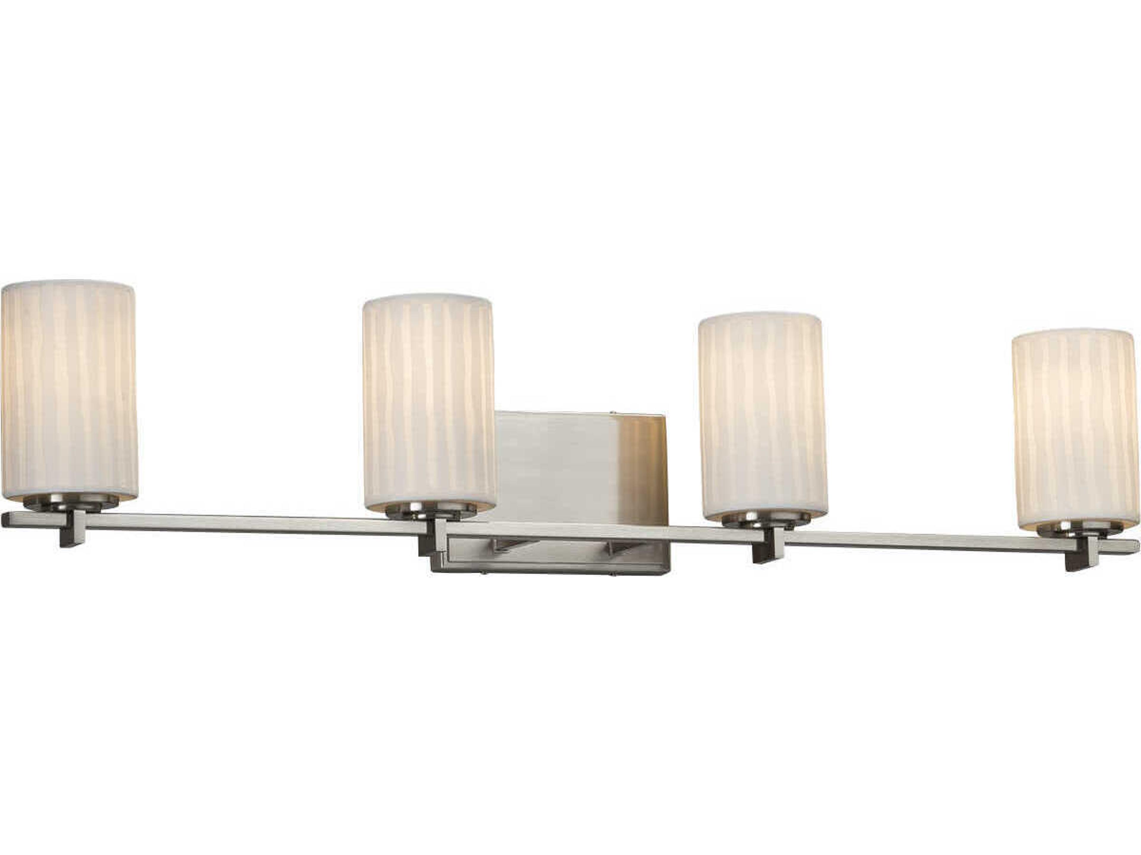 Justice Design Group Limoges 4-Light Nickel Vanity Light