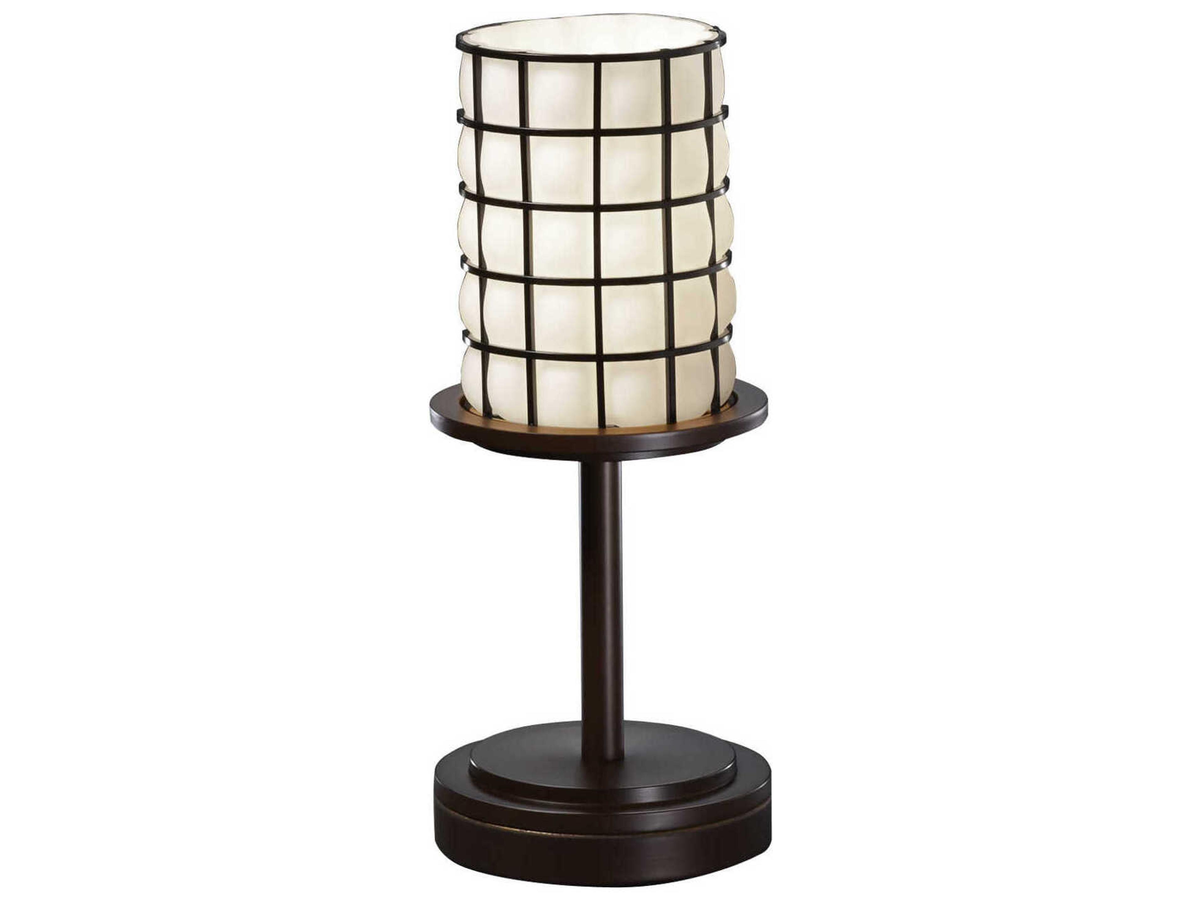 Justice Design Group Wire Glass Dakota Black Table Lamp