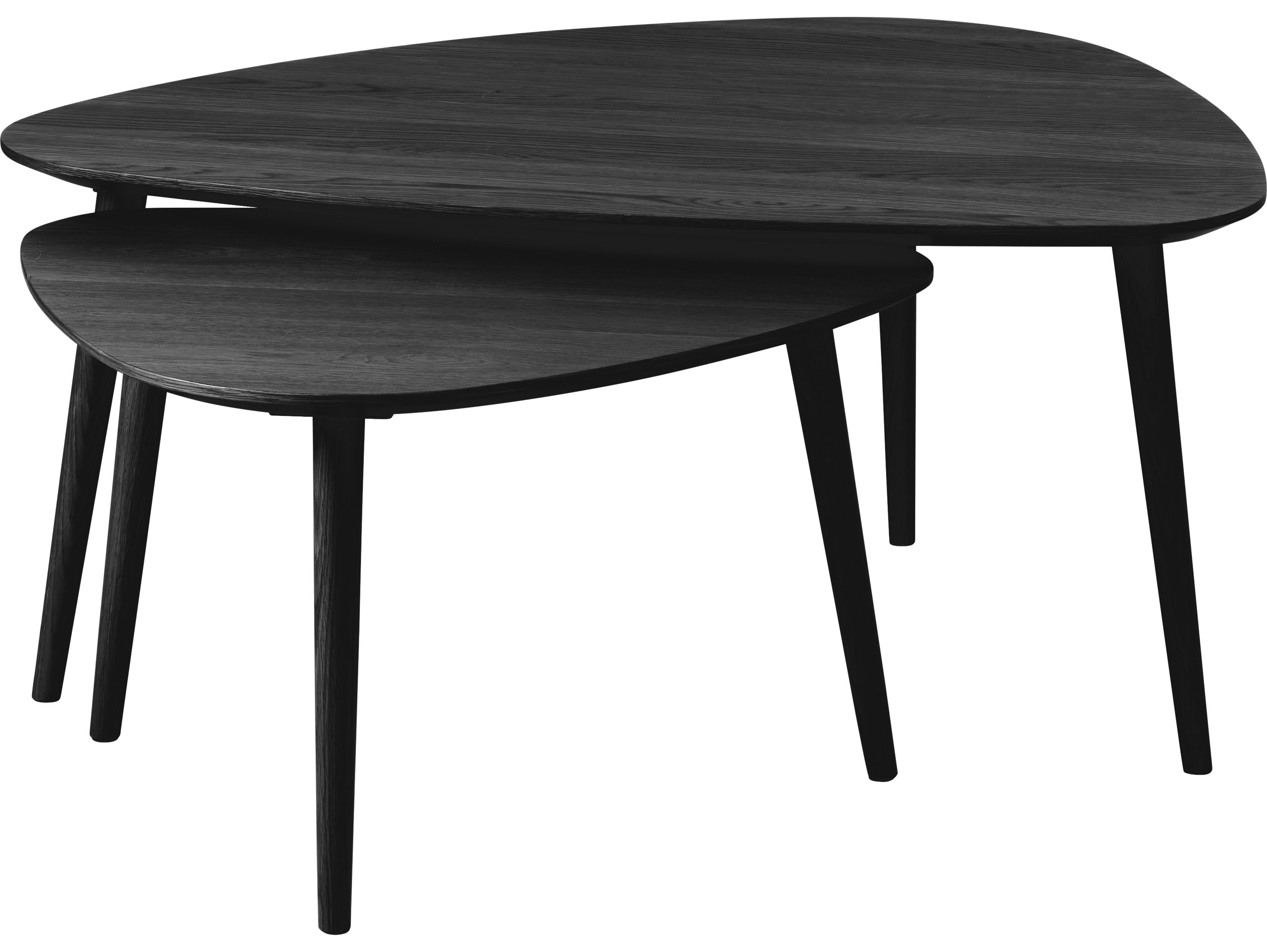 Unique Furniture Adda Wood Black Oak End Table