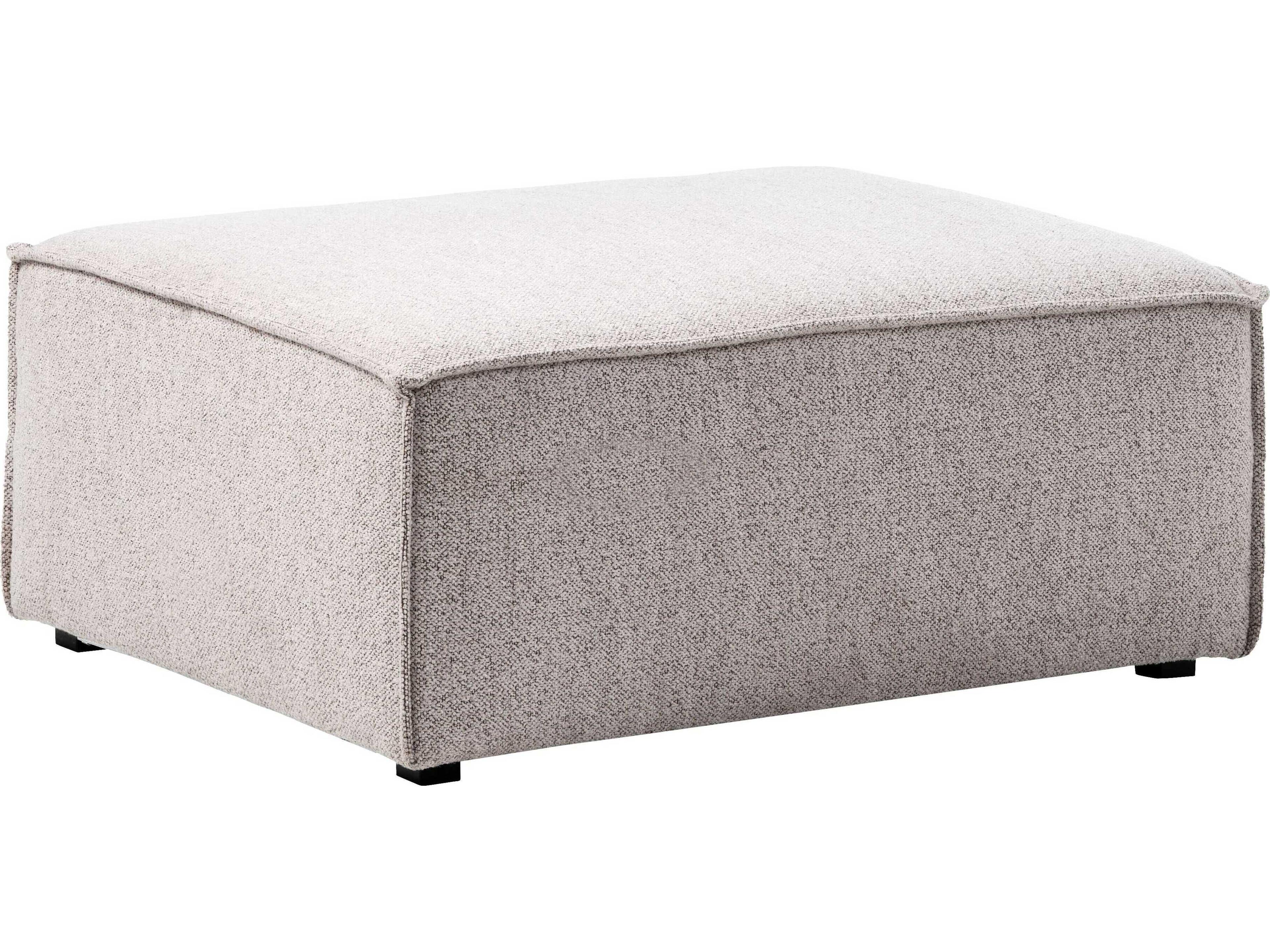 Unique Furniture Beacon Taupe Gray Upholstered Ottoman
