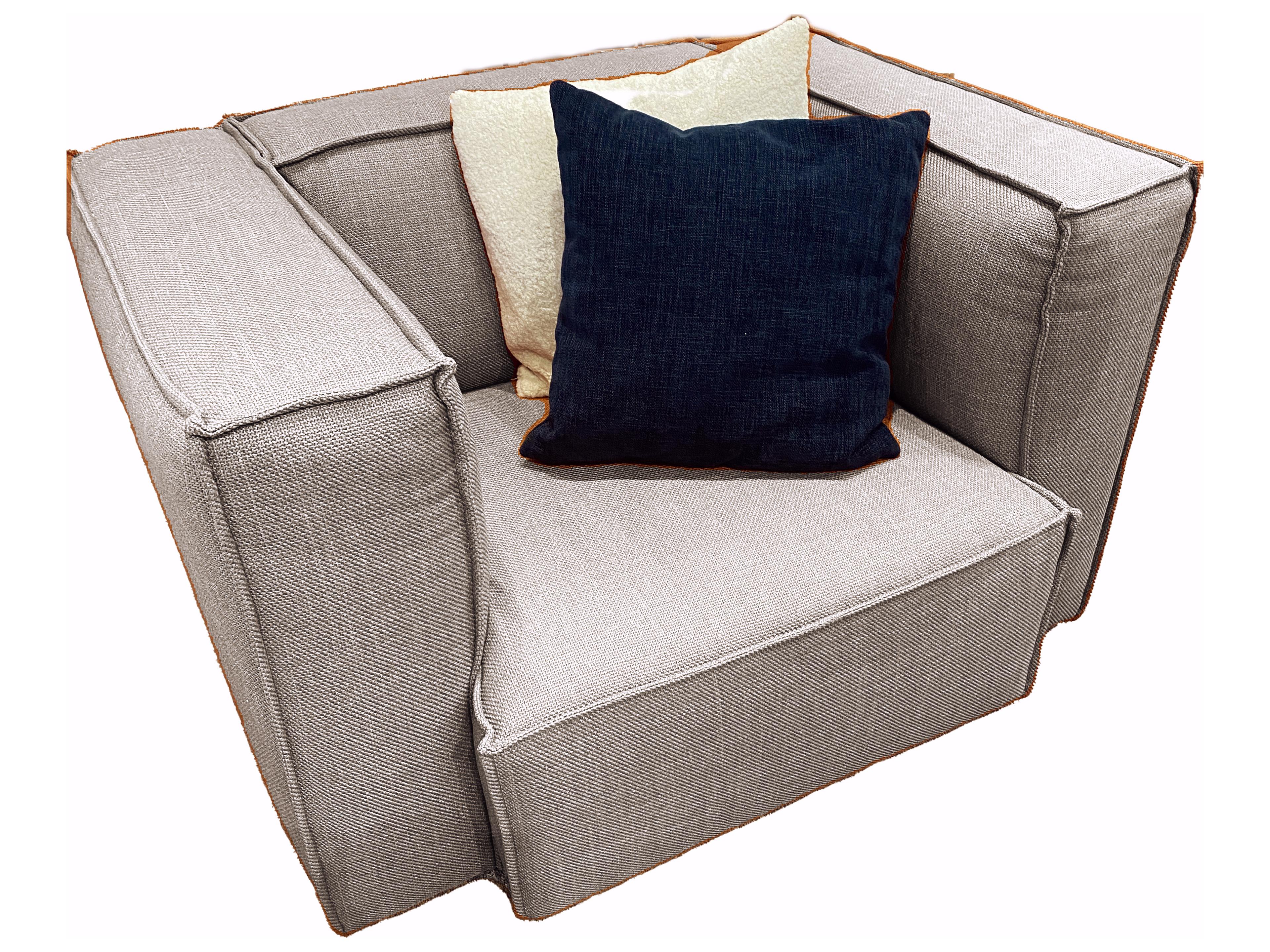 Unique Furniture Beacon Gray Fabric Accent Chair