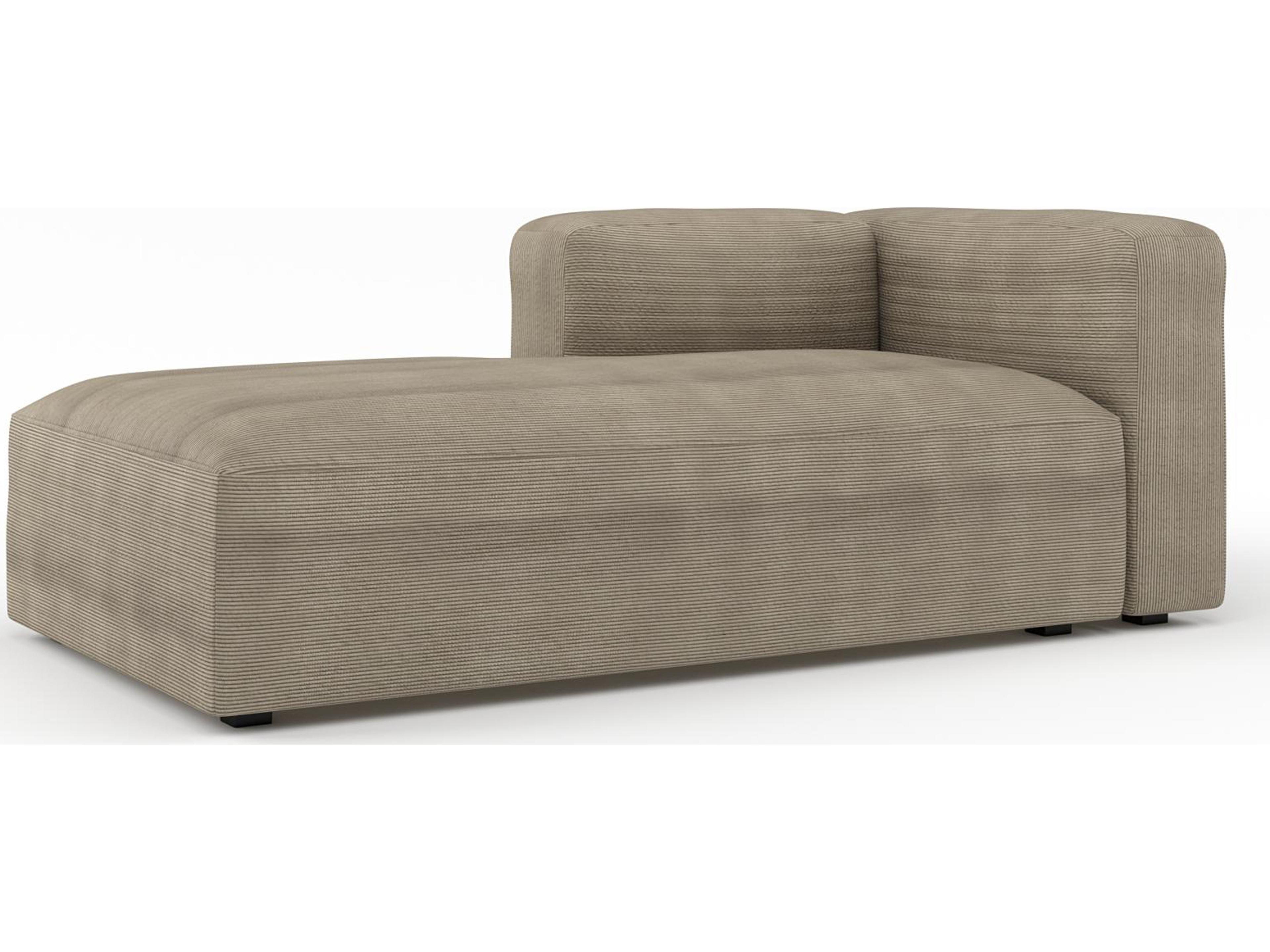 Unique Furniture Fenway Wide Beige Upholstered Sectional Sofa