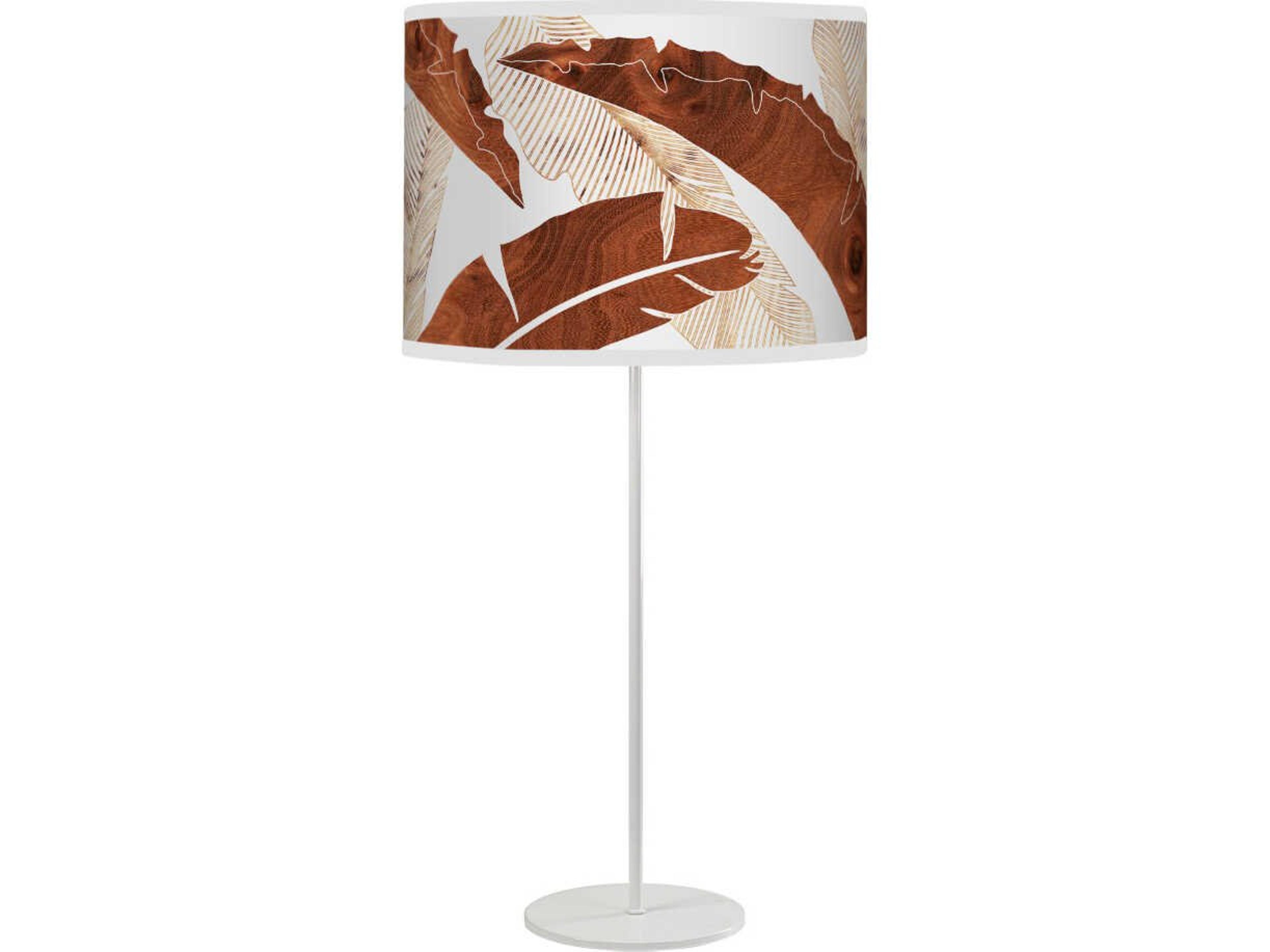 jefdesigns Banana Printed Tyler White Table Lamp