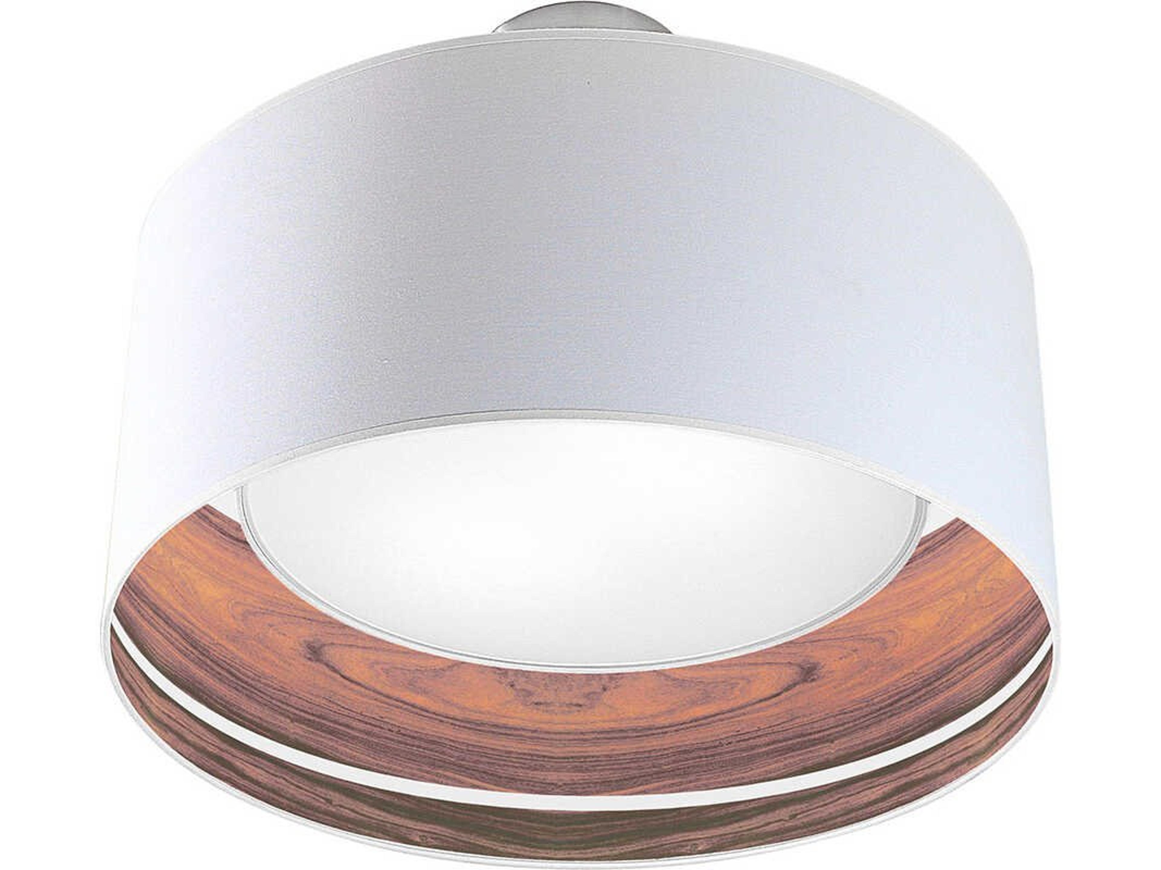 jefdesigns Band Printed Inny 2-Light Rose Drum Flush Mount