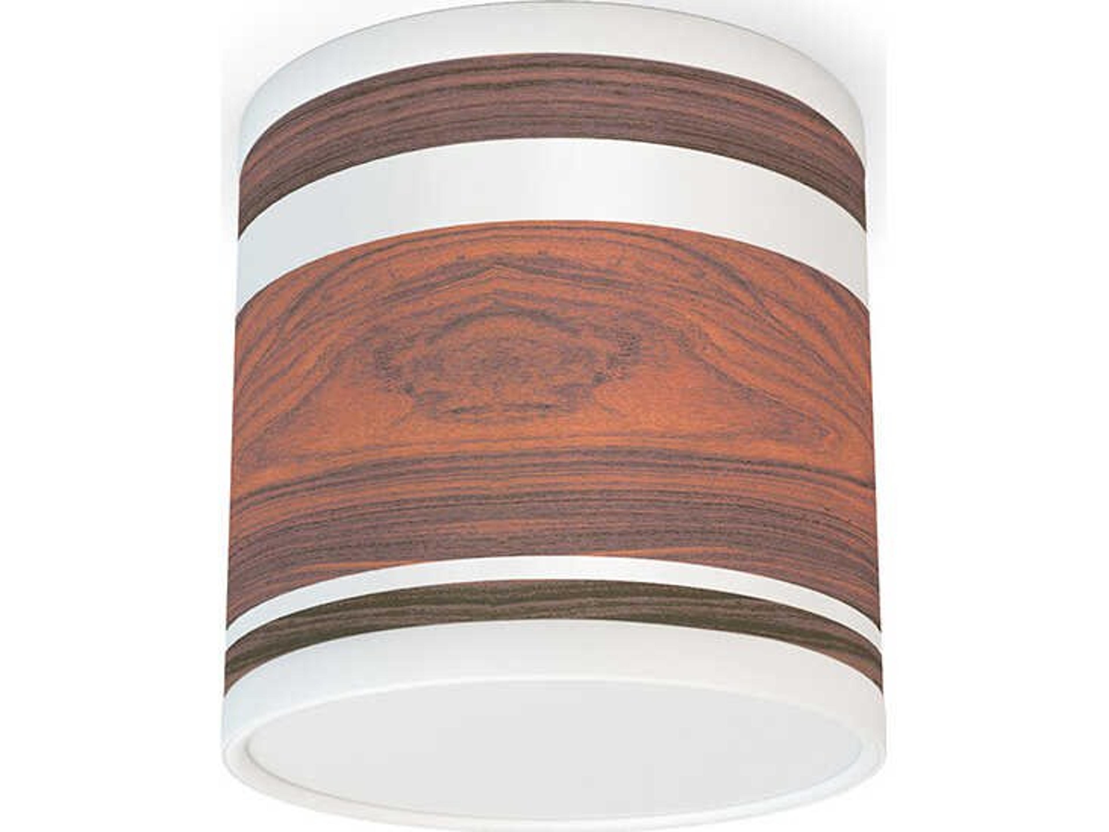 jefdesigns Band Printed Reed 1-Light Rose Drum Flush Mount