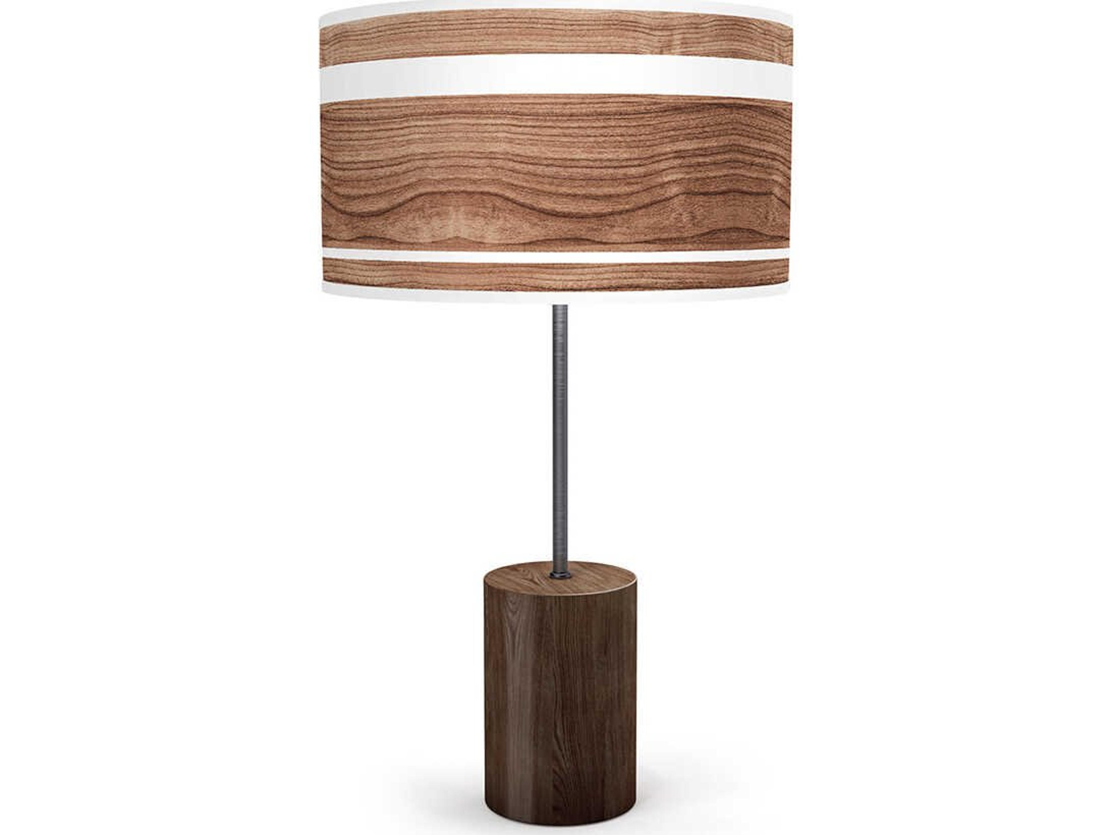 jefdesigns Band Printed Chuck Walnut Buffet Lamp