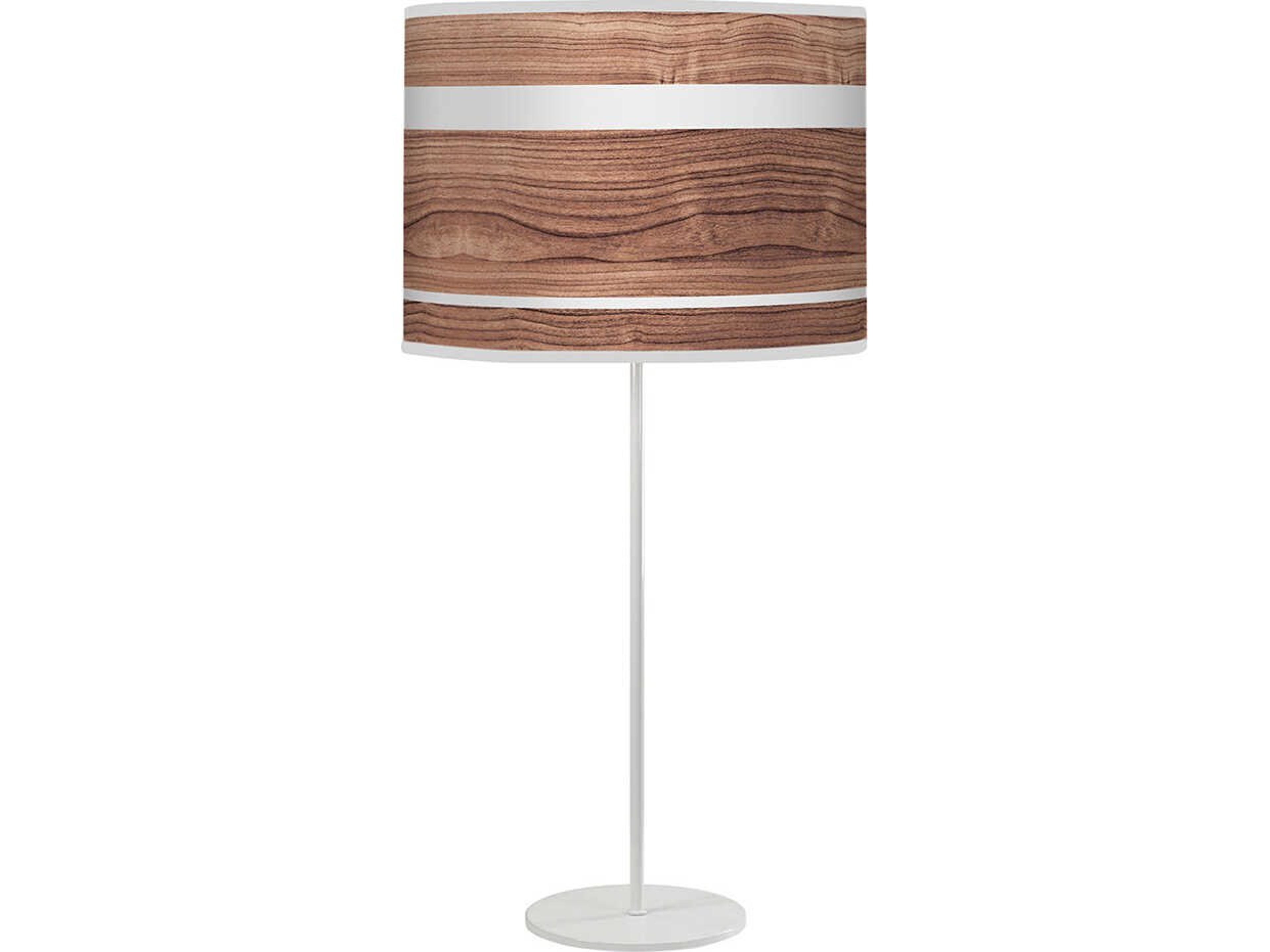 jefdesigns Band Printed Tyler Walnut Table Lamp