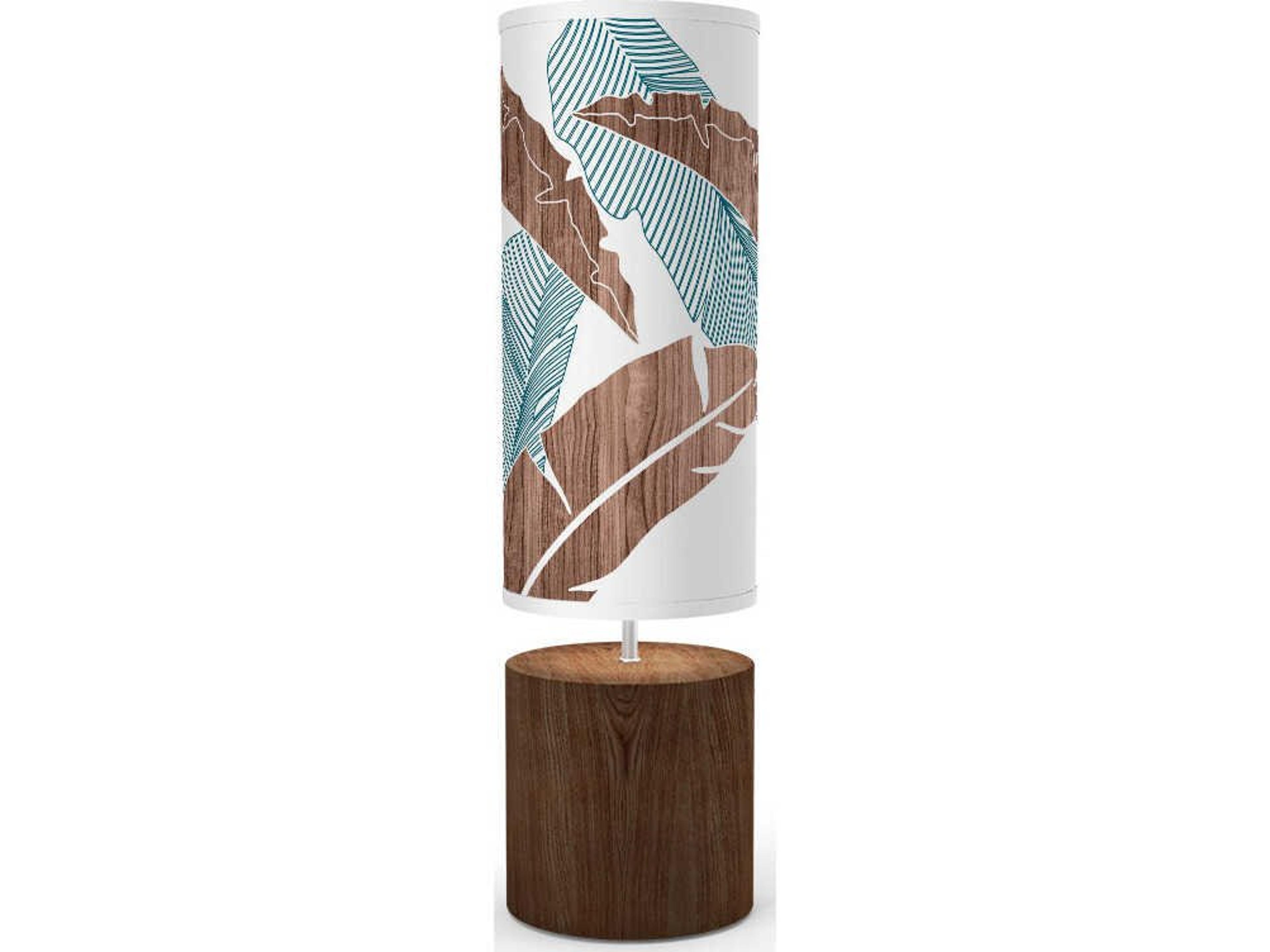 jefdesigns Banana Printed Spin Brown Buffet Lamp