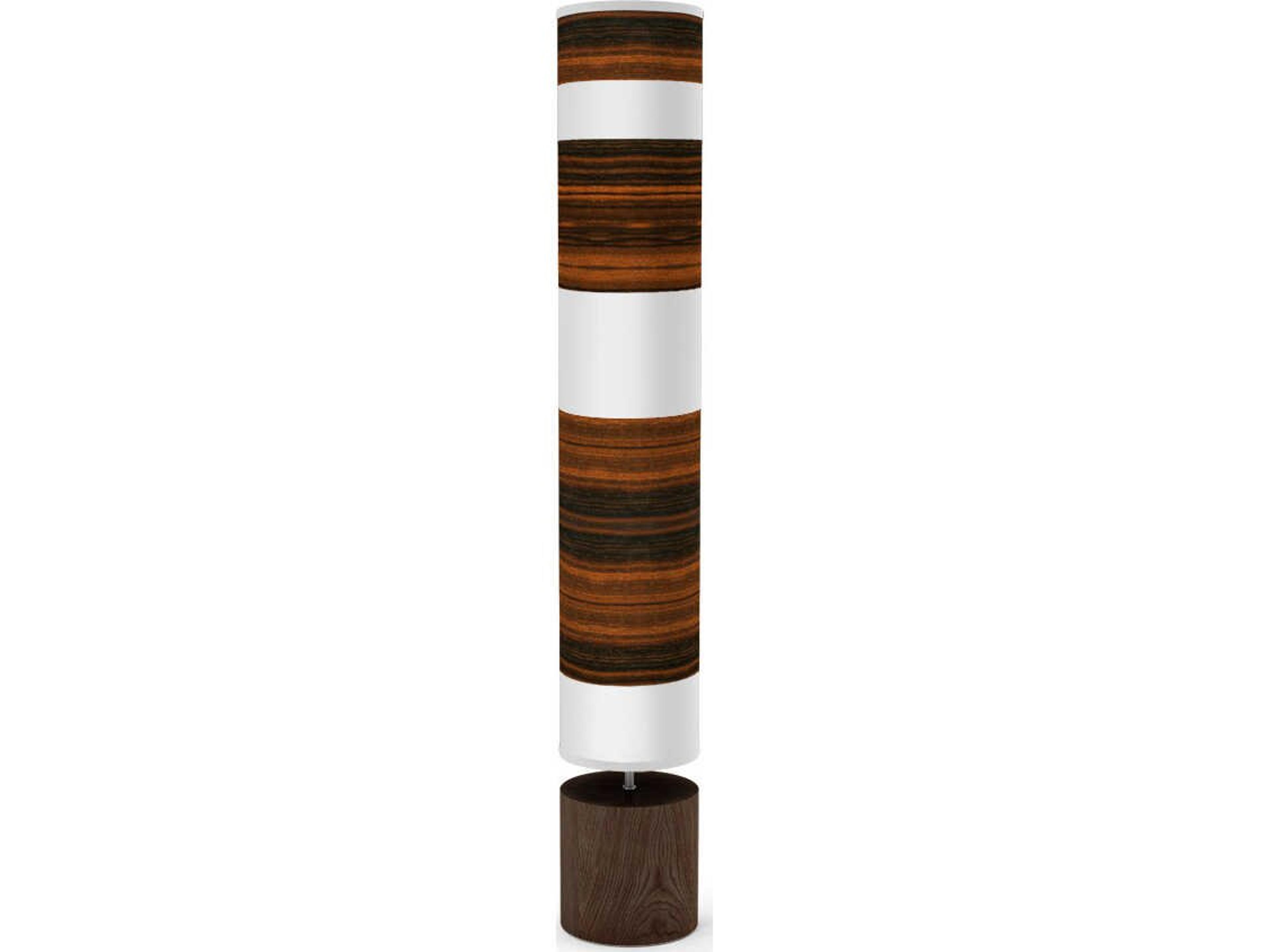 jefdesigns Band Printed Spin Brown Floor Lamp