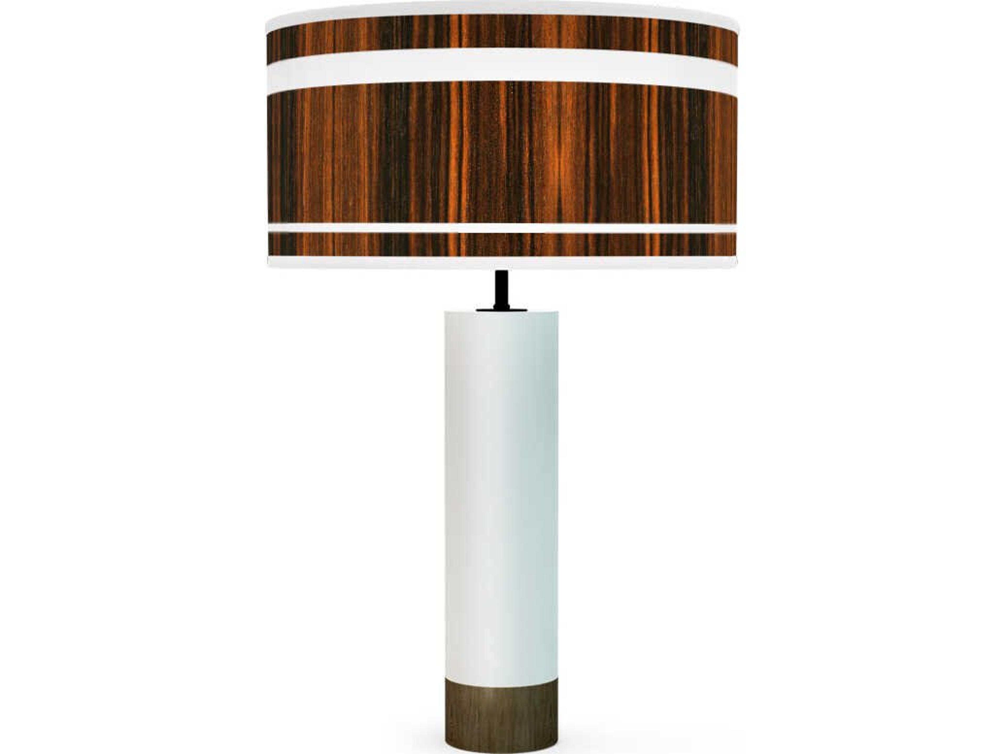 jefdesigns Band Printed Thad White Buffet Lamp