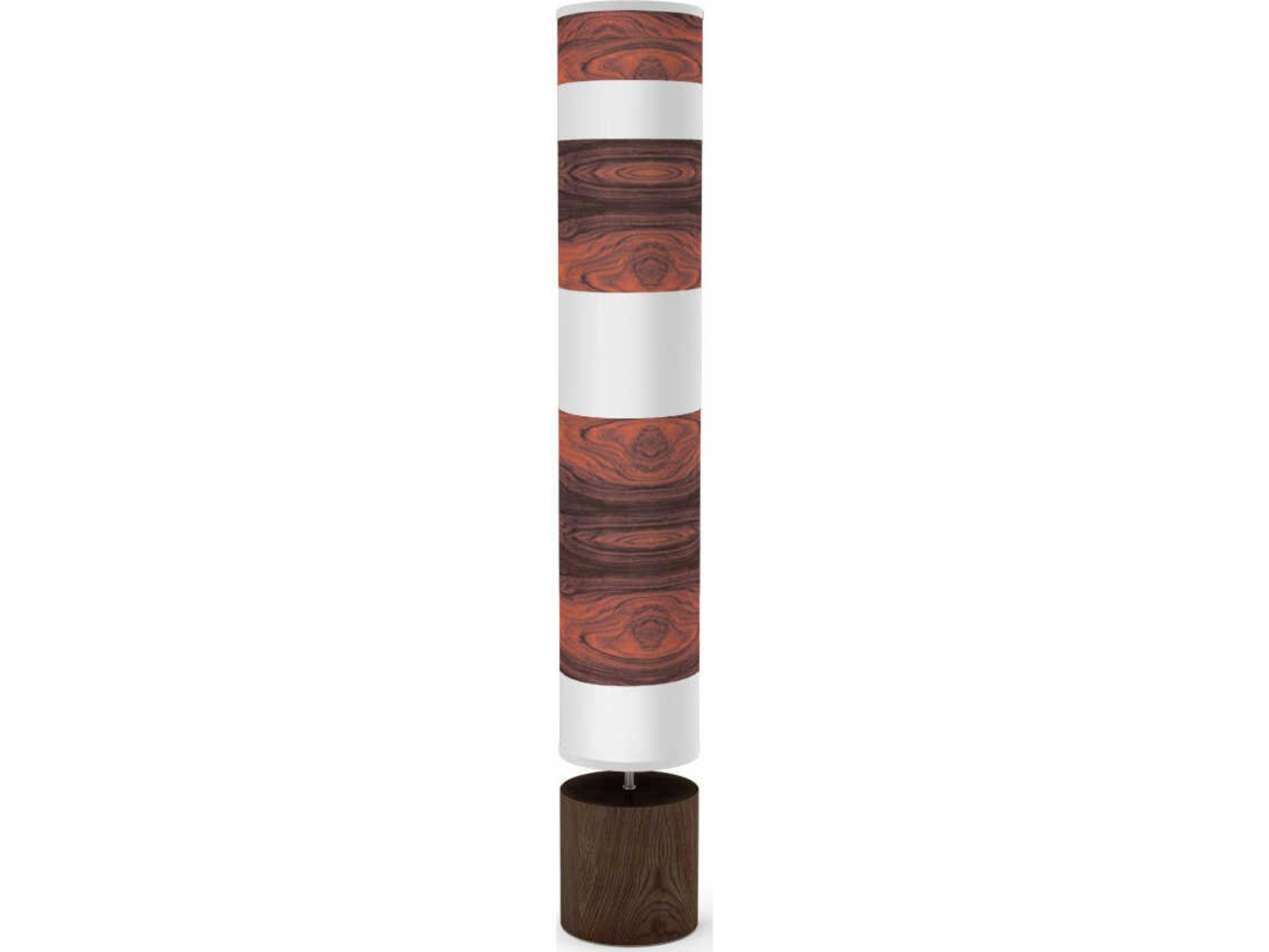 jefdesigns Band Printed Spin Brown Floor Lamp