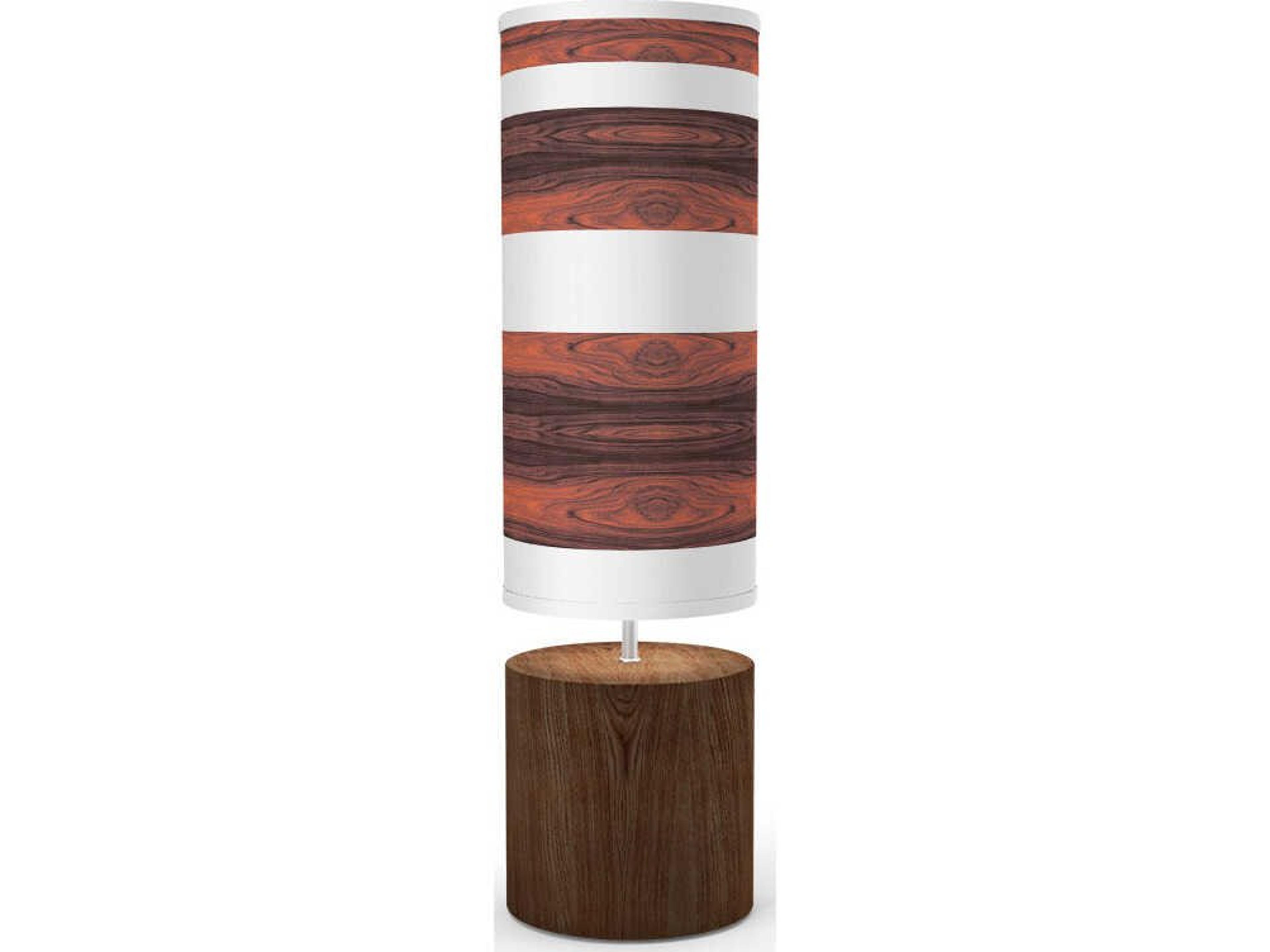jefdesigns Band Printed Spin Brown Buffet Lamp