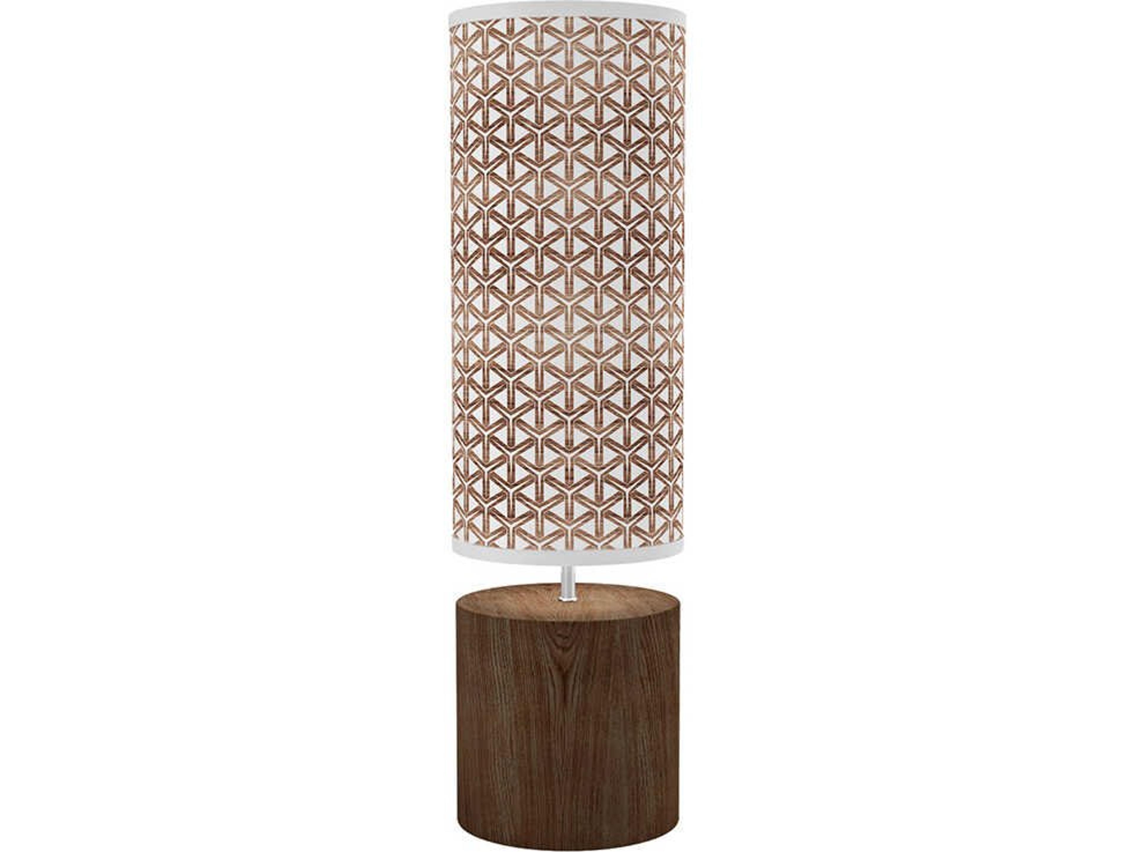 jefdesigns Cubist Printed Spin Brown Buffet Lamp