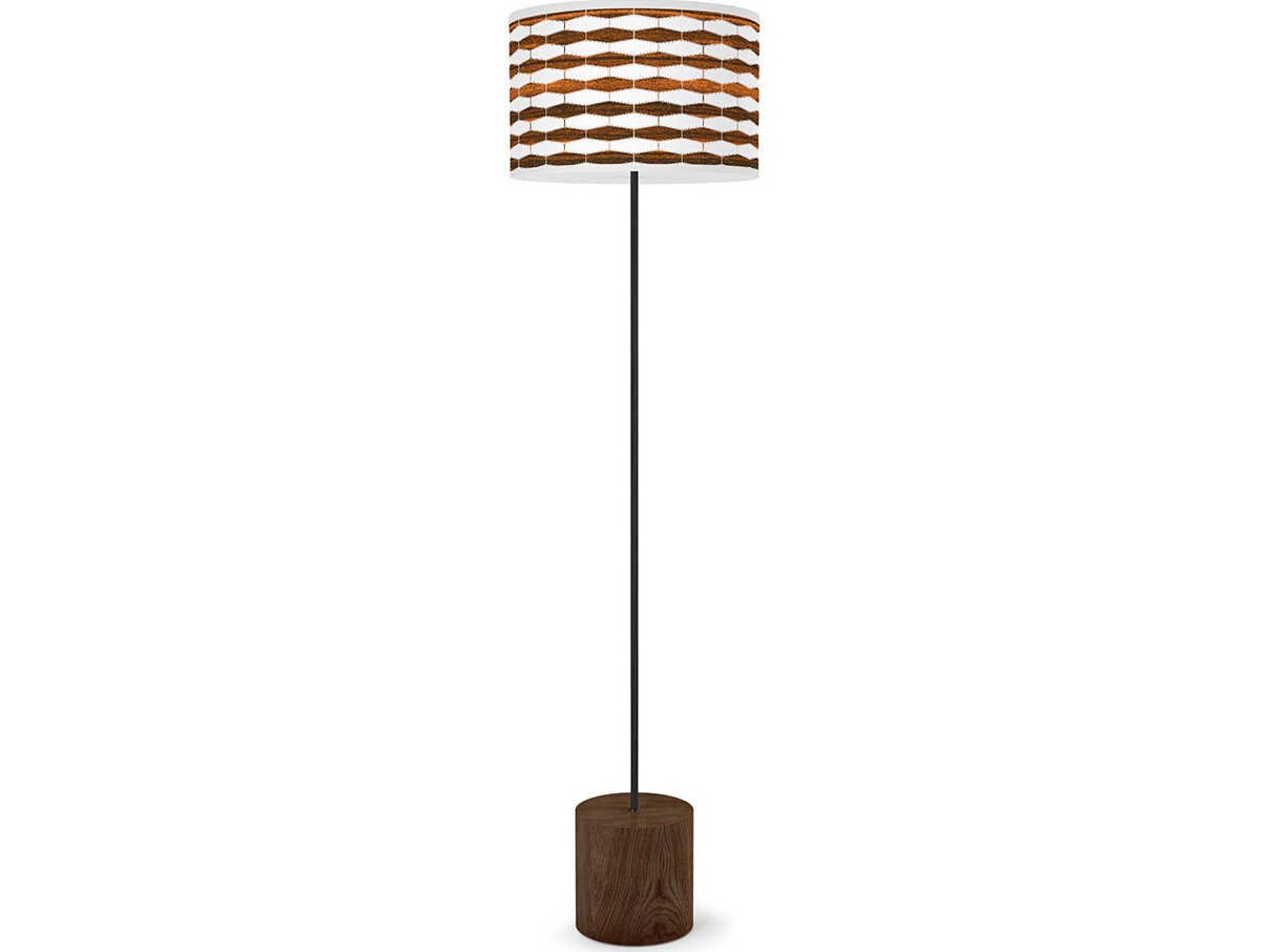jefdesigns Weave Printed Ebony Floor Lamp