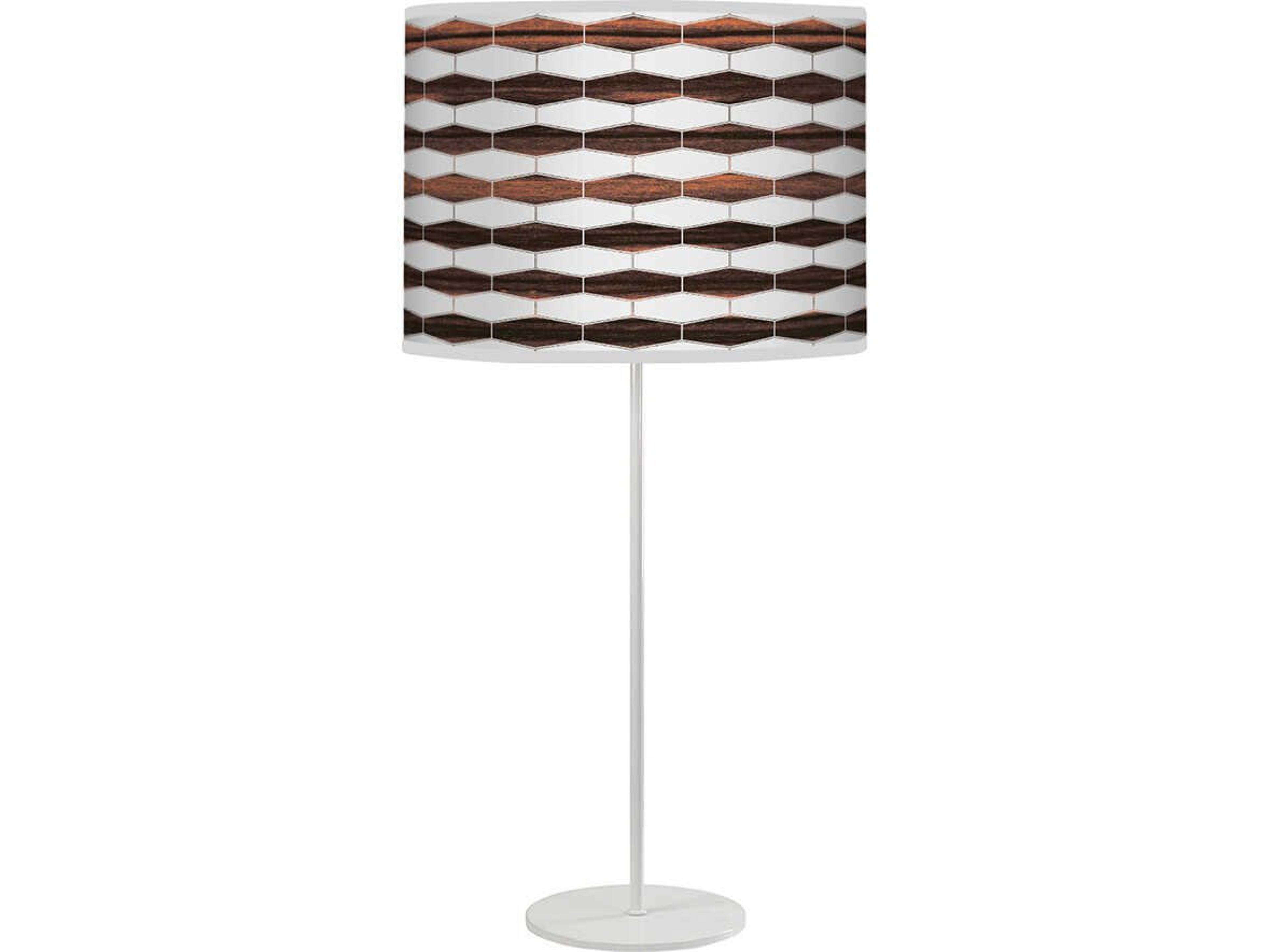 jefdesigns Weave Printed Tyler Ebony Table Lamp