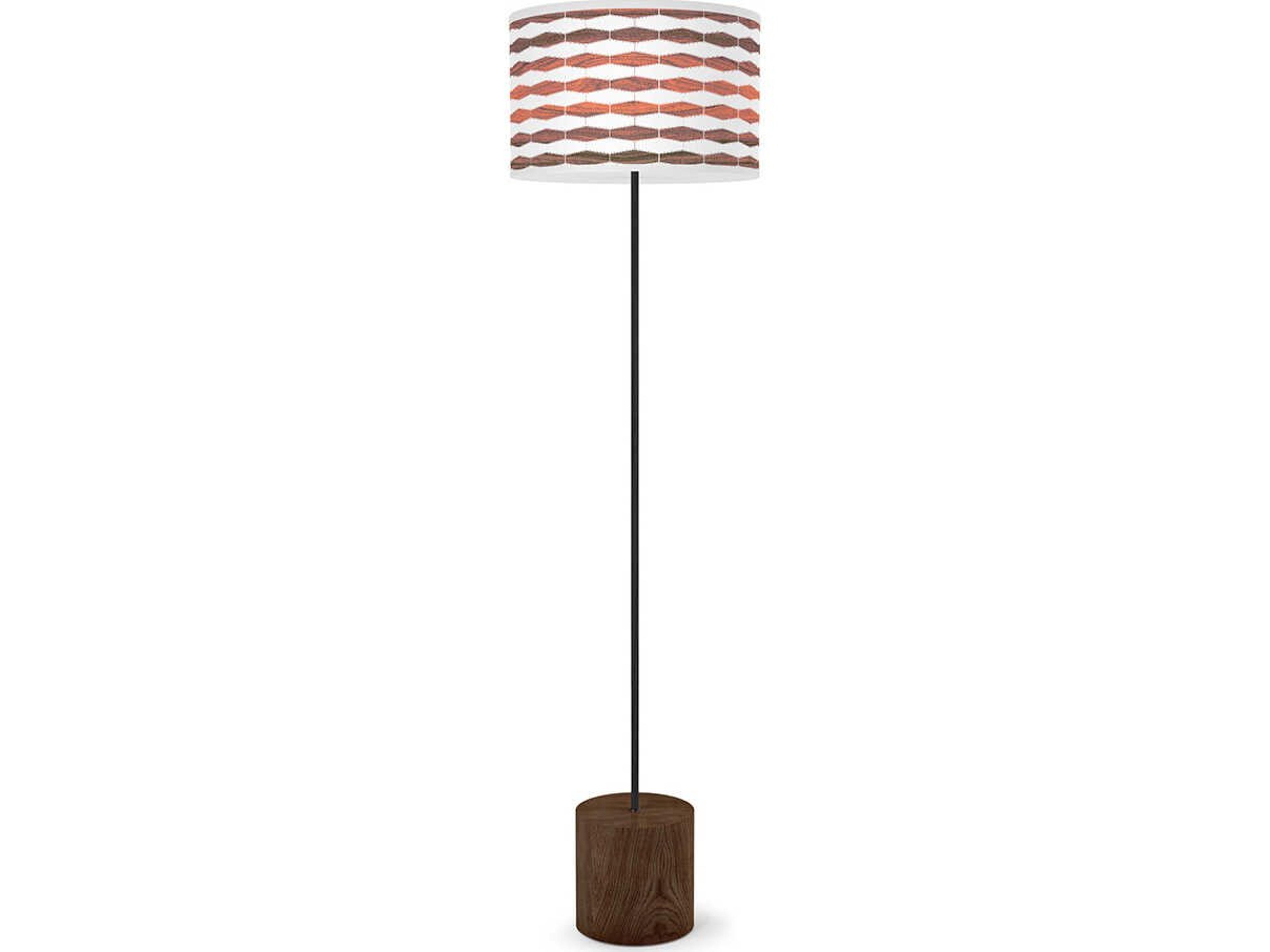 jefdesigns Weave Printed Rose Floor Lamp
